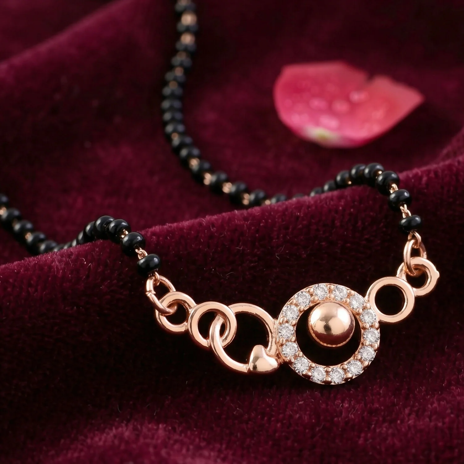 Circular Modern Mangalsutra Necklace with Stylish Charm Design - Image 2