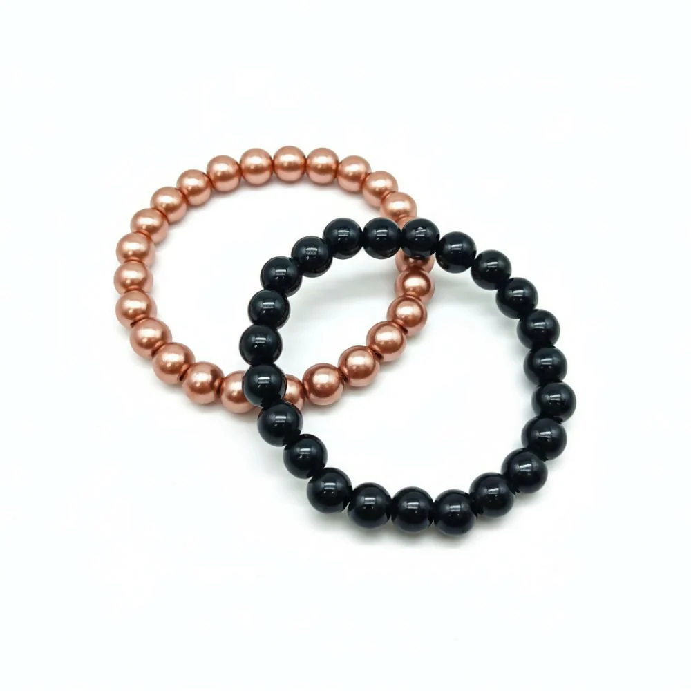 Classic Black and Gold Combo Bracelet – Unisex - Image 4