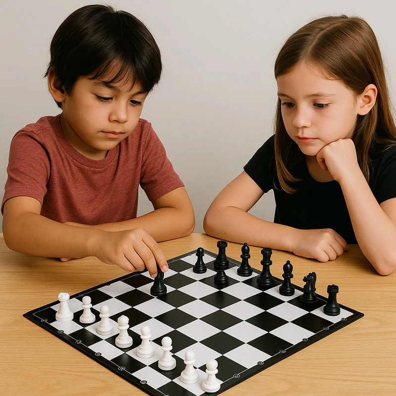 Classic Chess Board Game Strategy & Intelligence Game with Black and White Pieces - Image 2