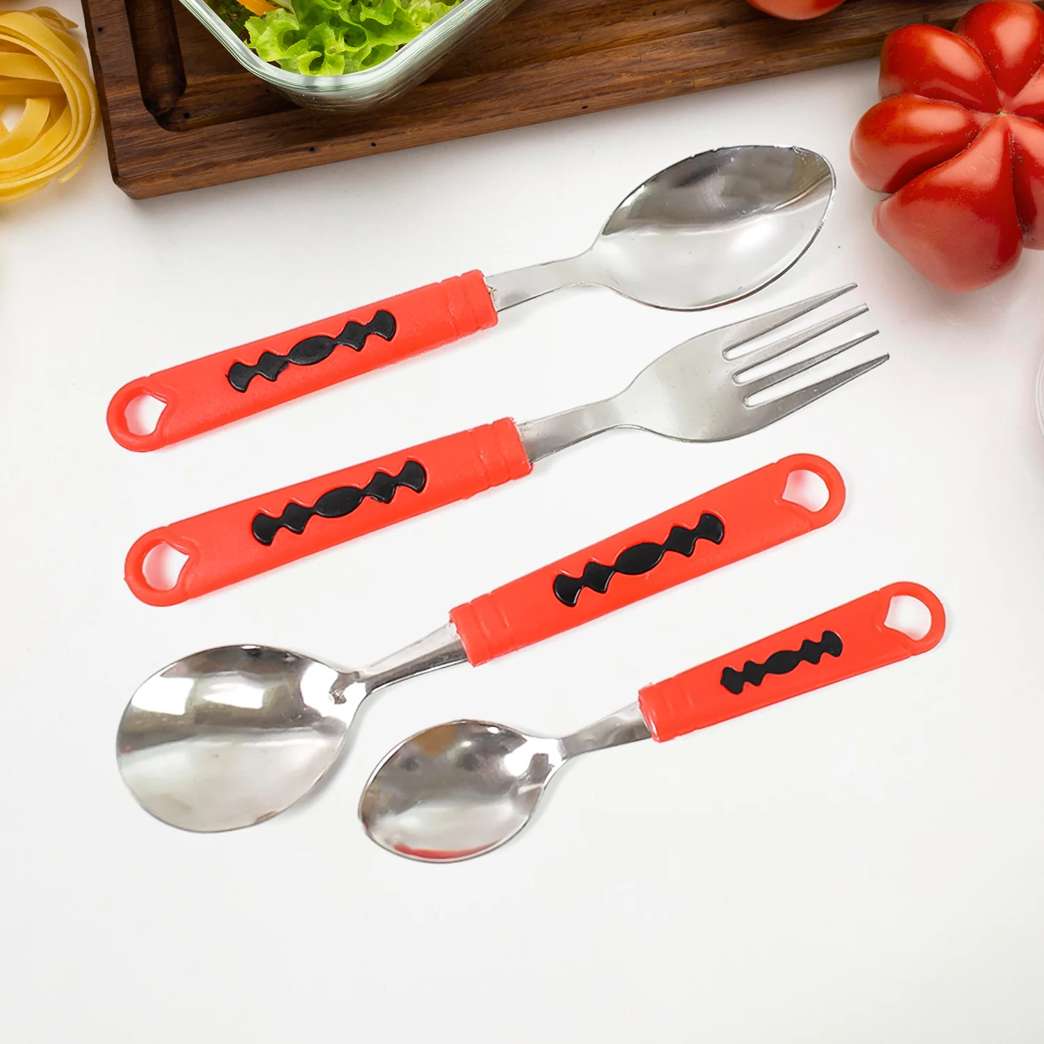Classic Cutlery Set for Dining Table Stainless Steel 24-Piece Set With Stand (1 Set - Image 4