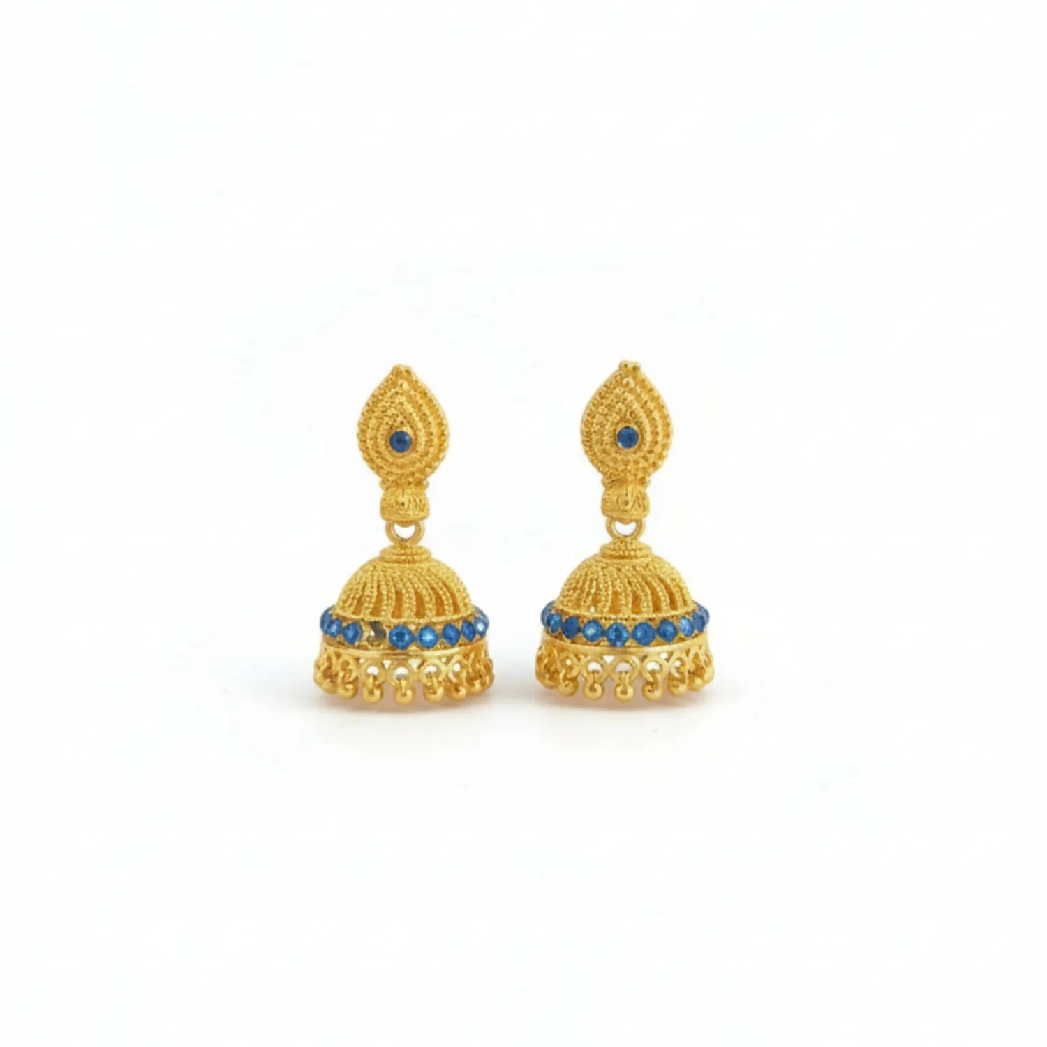 Classic Golden Jhumka Earrings | Ethnic & Festive Jewellery for Women - Image 4
