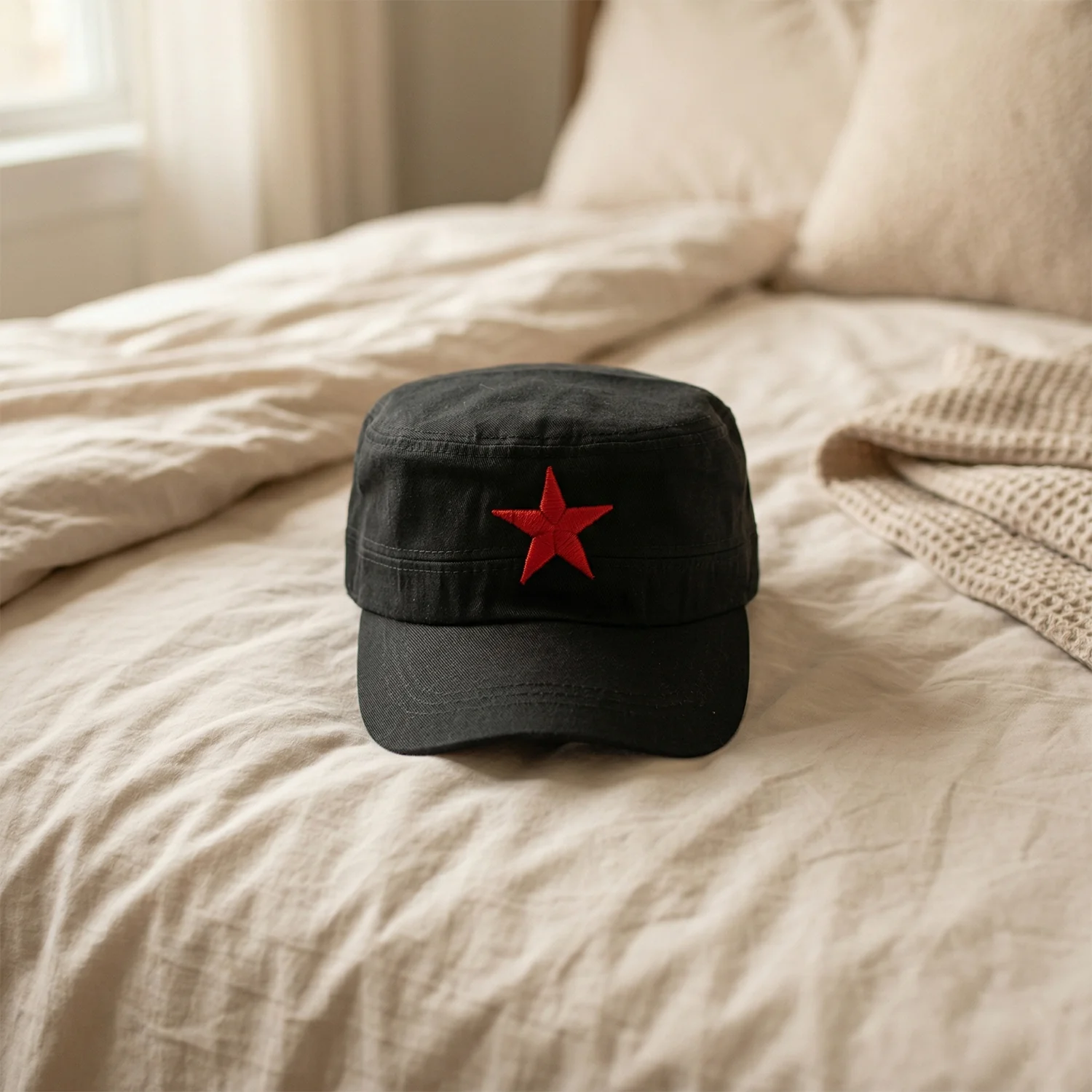 Classic Military Style Red Star Cap (1 Pc) - Image 7