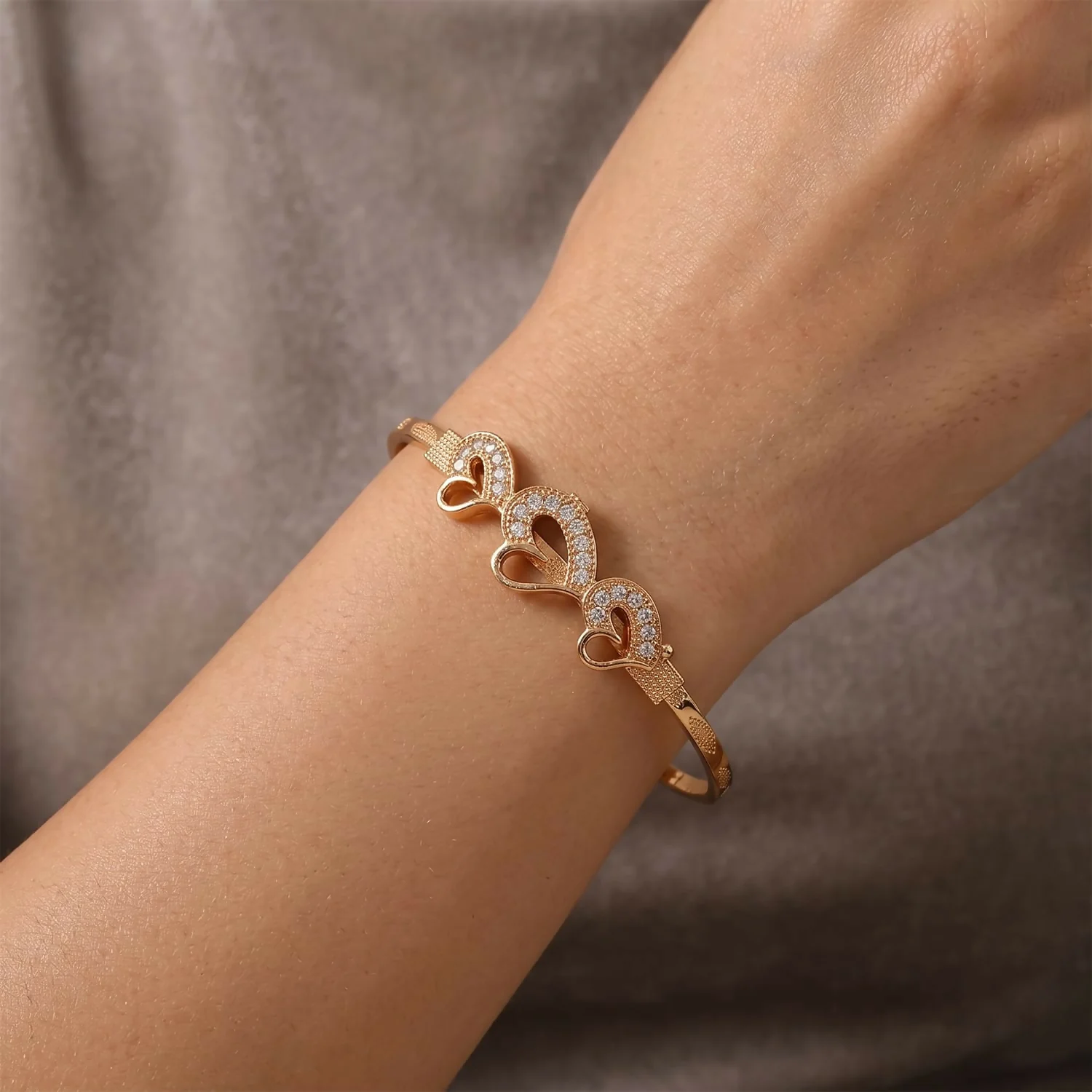 Classic Silver Plated Textured Kada Bracelet for Women and Girls (2 Pc) - Image 3