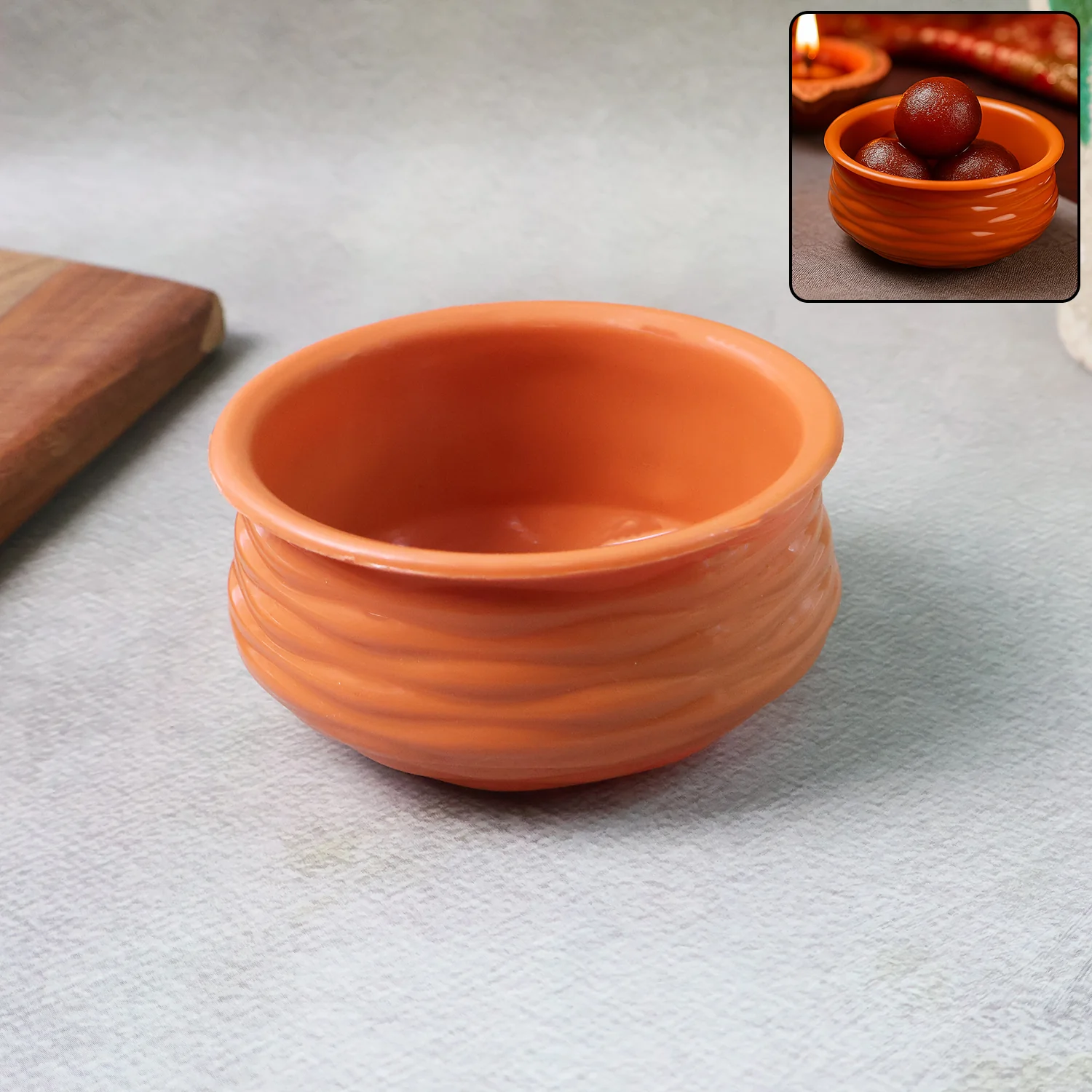 Classic Terracotta-Style Multipurpose Bowl (1 Pc) - Image 6