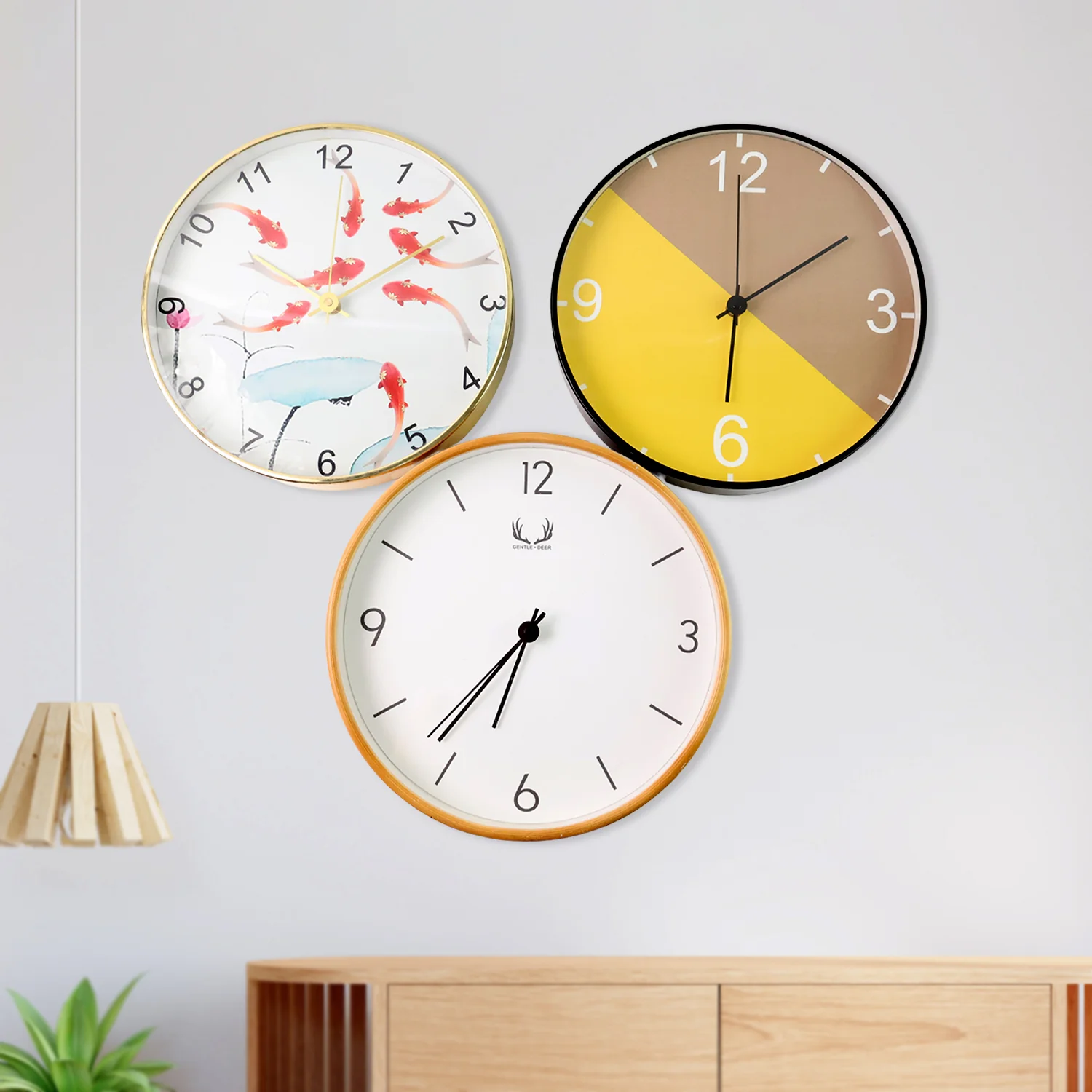 Classic Wall Clock for Home and Office – Mix Design Round 1 Pc Assorted Pattern - Image 5