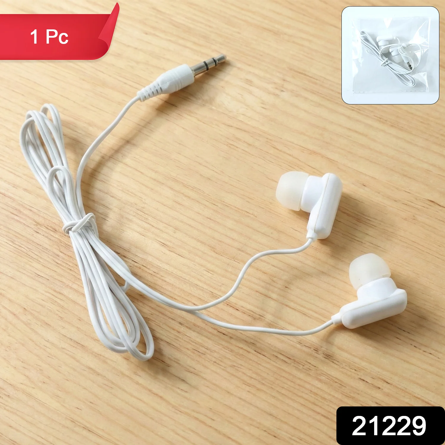 Classic Wired In-Ear Earphones with 3.5mm Audio Jack (1 Pc) - Image 2