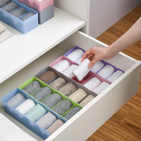 Dividers Tray Organizer Clear Plastic Bead Storage Tray, Socks tray (Multicolour) - Image 10