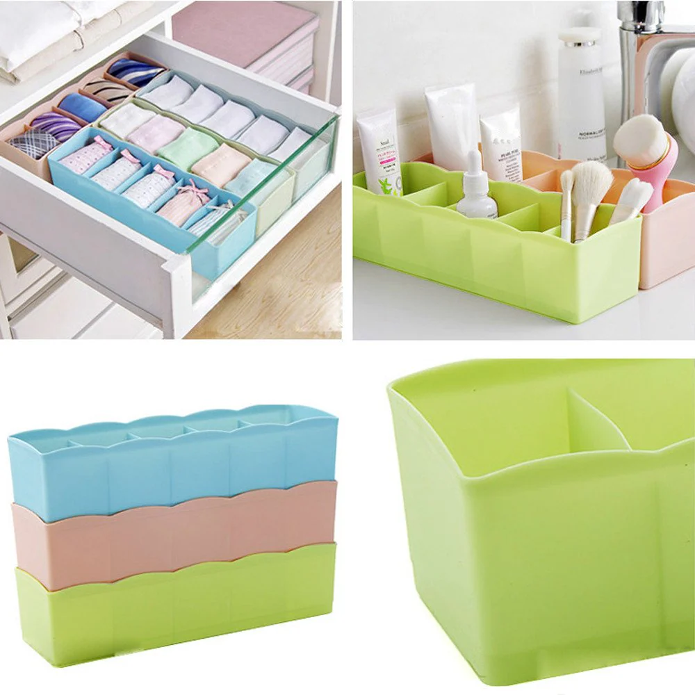 Dividers Tray Organizer Clear Plastic Bead Storage Tray, Socks tray (Multicolour) - Image 11