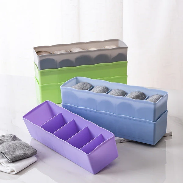 Dividers Tray Organizer Clear Plastic Bead Storage Tray, Socks tray (Multicolour) - Image 6