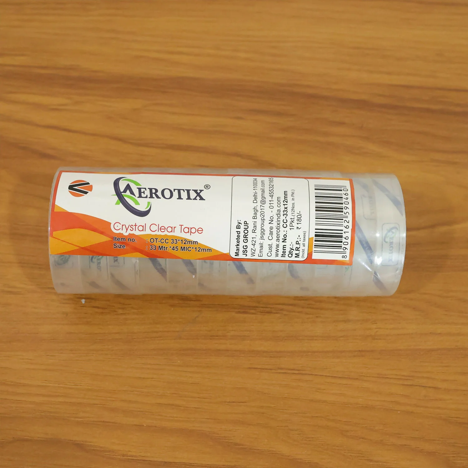 Clear Transparent Tape 33x12 mm Strong Adhesive Office Tape (Pack of 12) - Image 6