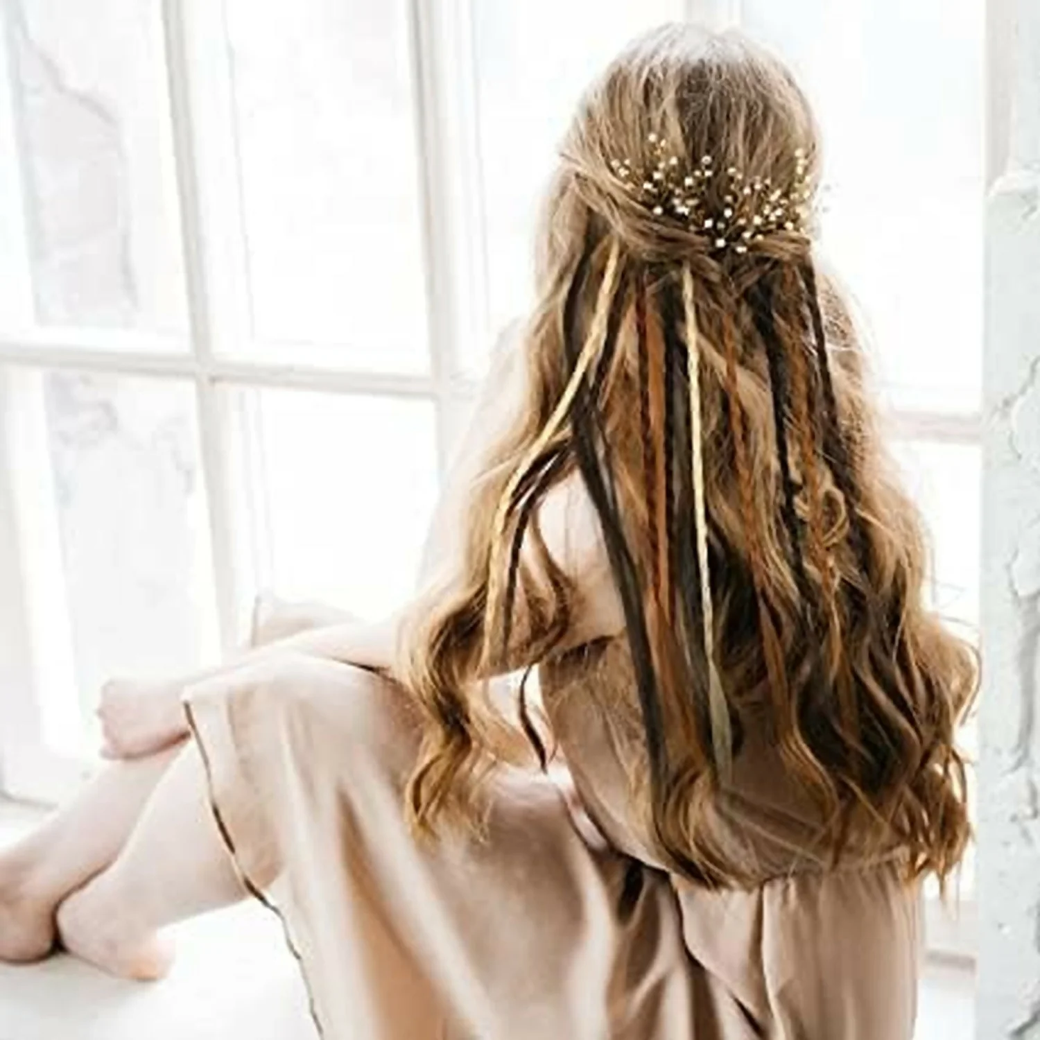 Clip-On Hair Braid Extensions for Girls | Natural Look Styling Accessories Pack of 6 - Image 5