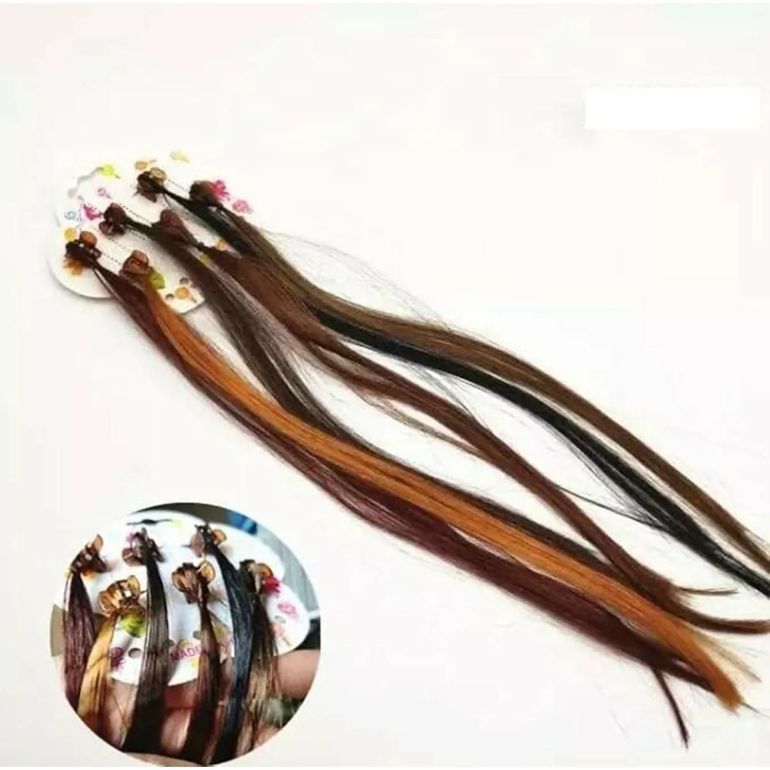 Clip-On Hair Braid Extensions for Girls | Natural Look Styling Accessories Pack of 6 - Image 6