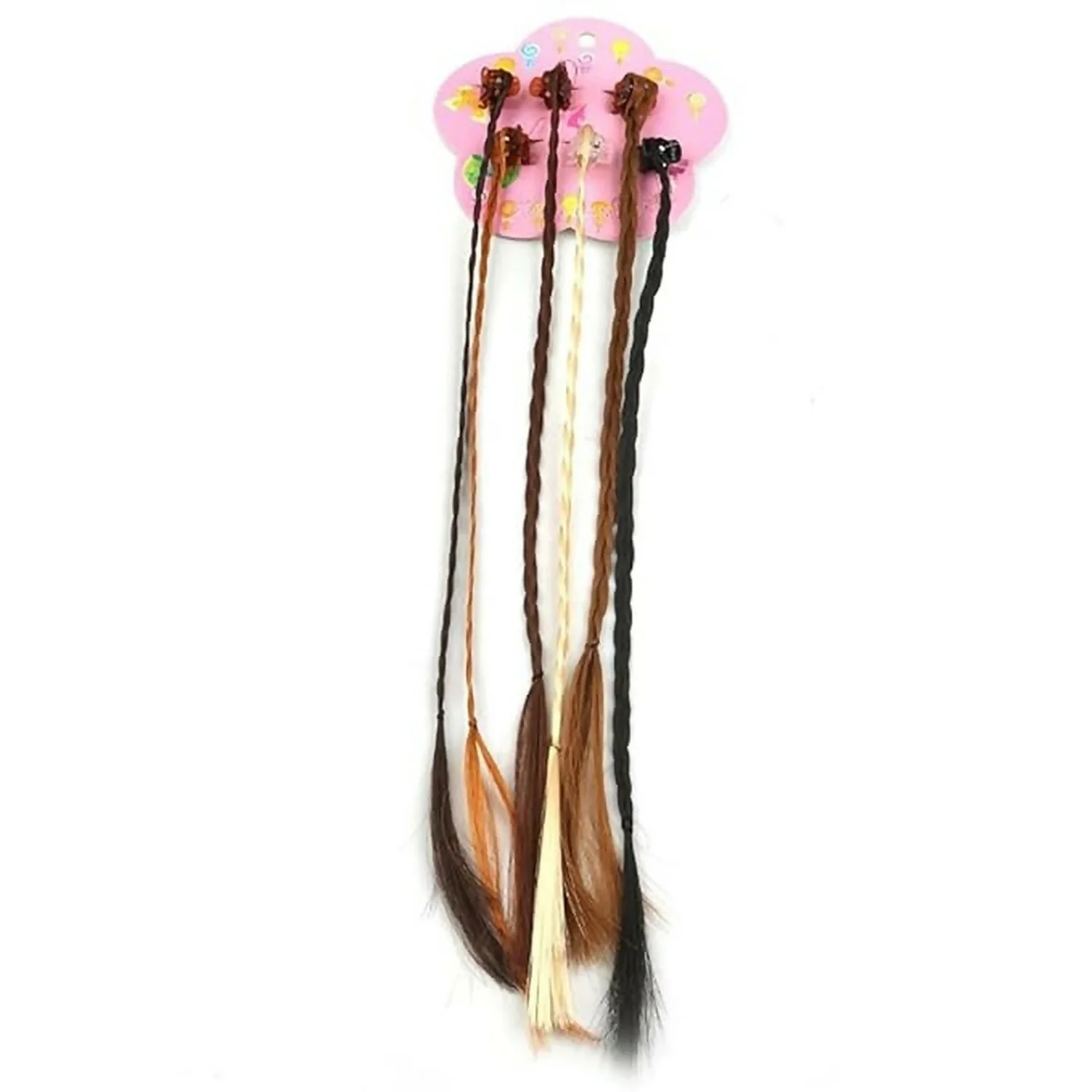 Clip-On Hair Braid Extensions for Girls | Natural Look Styling Accessories Pack of 6 - Image 7