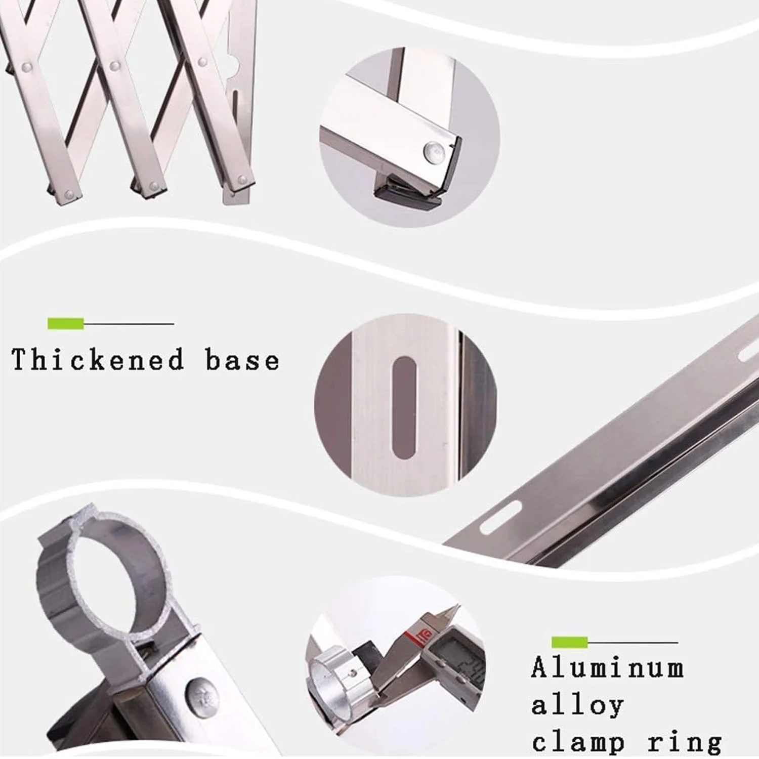 Clothes Rail Rack for Drying Clothes with Foldable Airer & Towel Holder for Home - Image 9