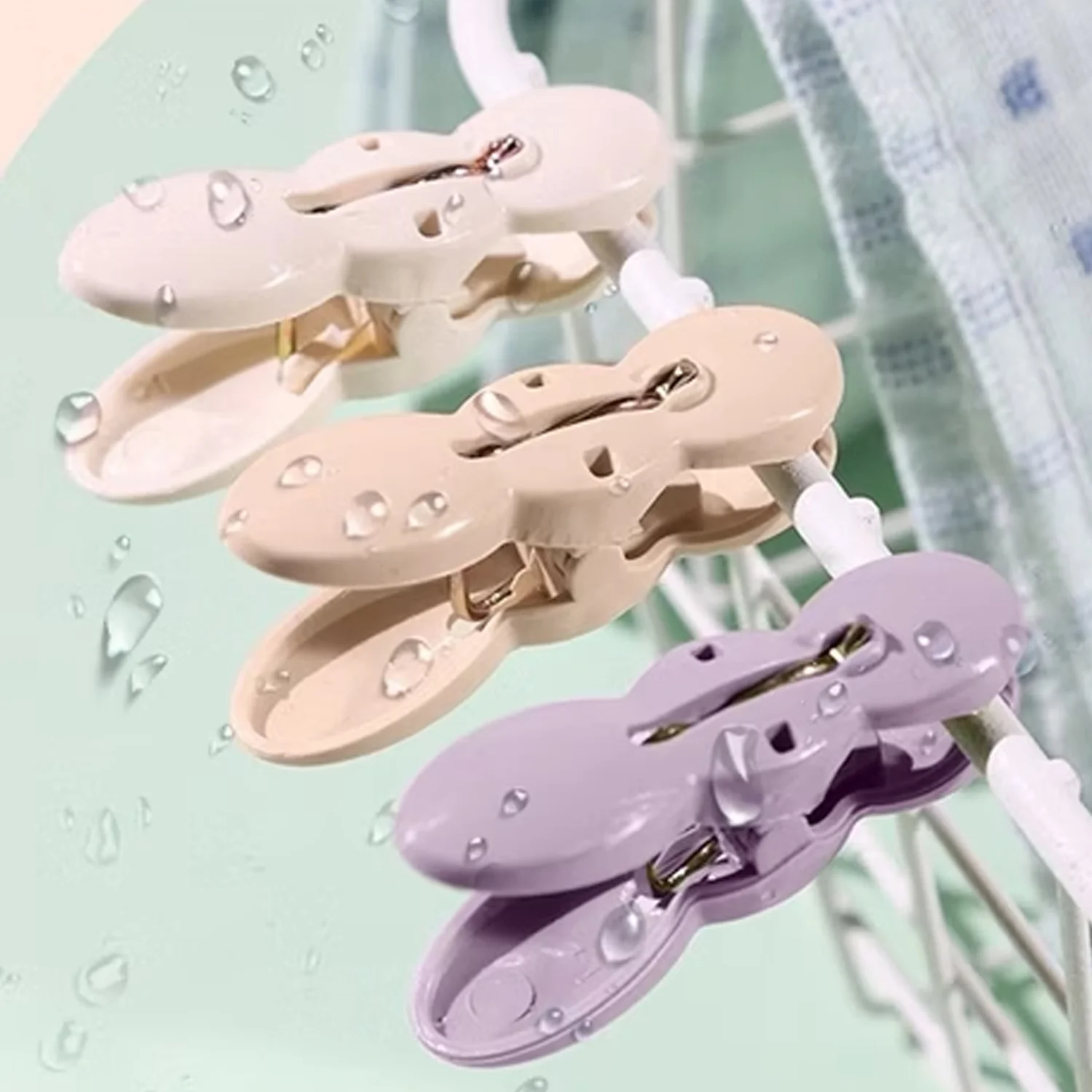 Clothes Drying Rope with Multipurpose Cloth Clips (1 Set) - Image 7