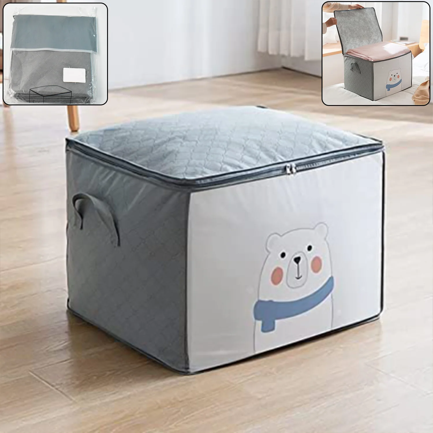 Clothes Storage Bag with Zipper & Handles - Image 8