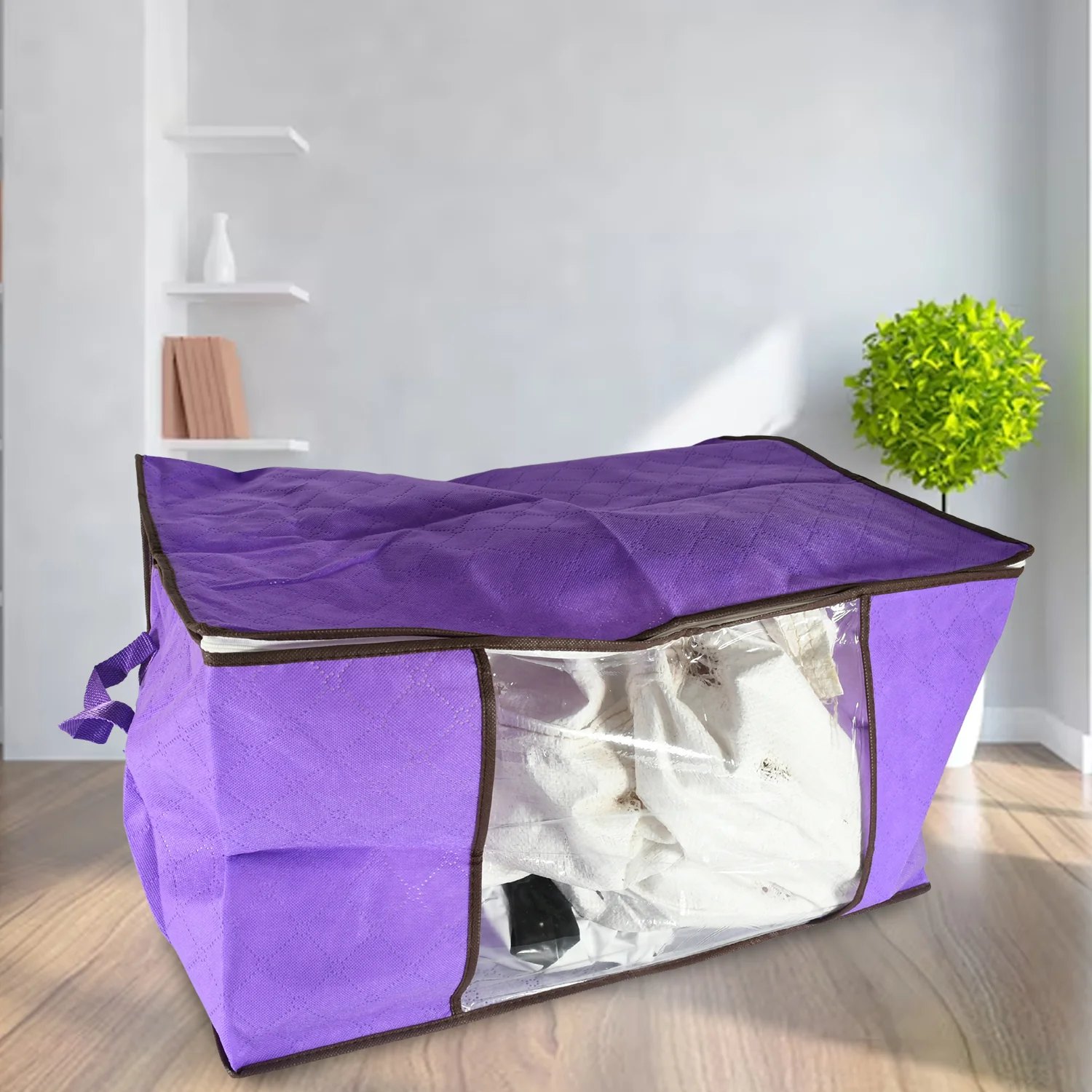 Clothing storage bag zipper, non-woven storage bag storing the clothes and sarees - Image 11