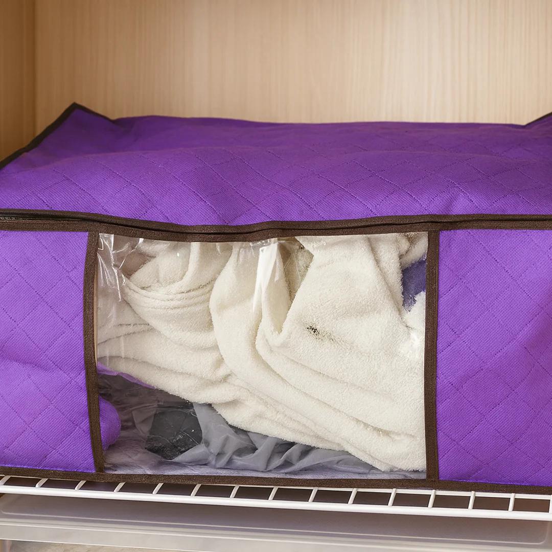 Clothing storage bag zipper, non-woven storage bag storing the clothes and sarees - Image 7