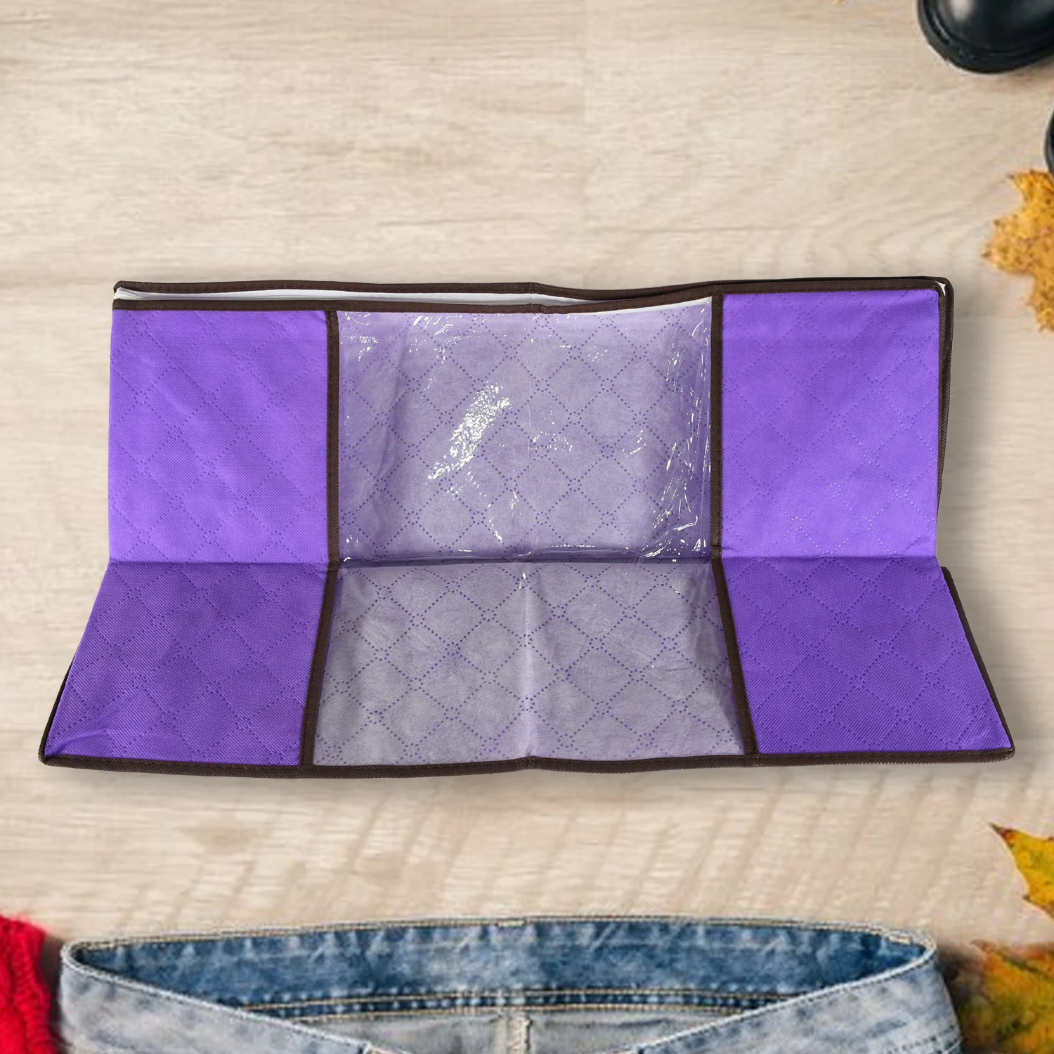 Clothing storage bag zipper, non-woven storage bag storing the clothes and sarees - Image 8