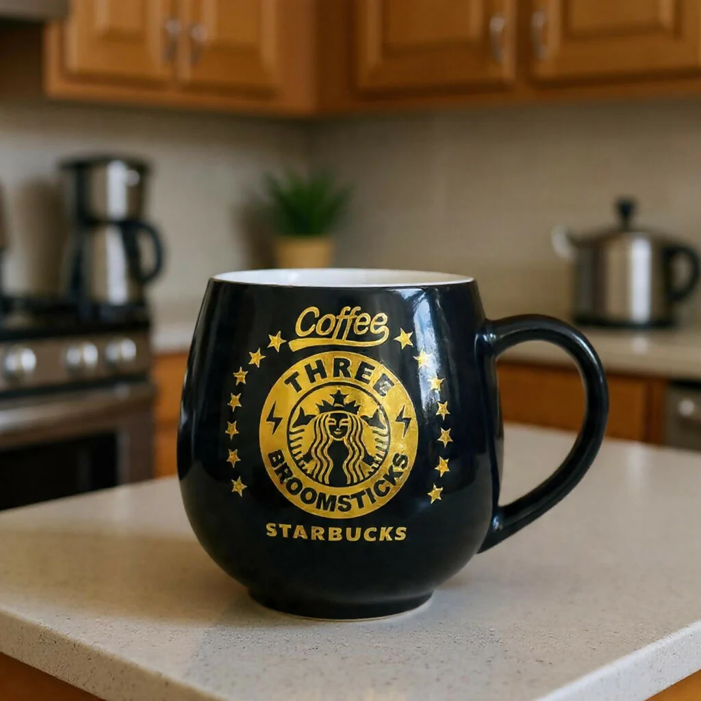Coffee Theme Printed Ceramic Mug with Handle 1 Piece - Image 2