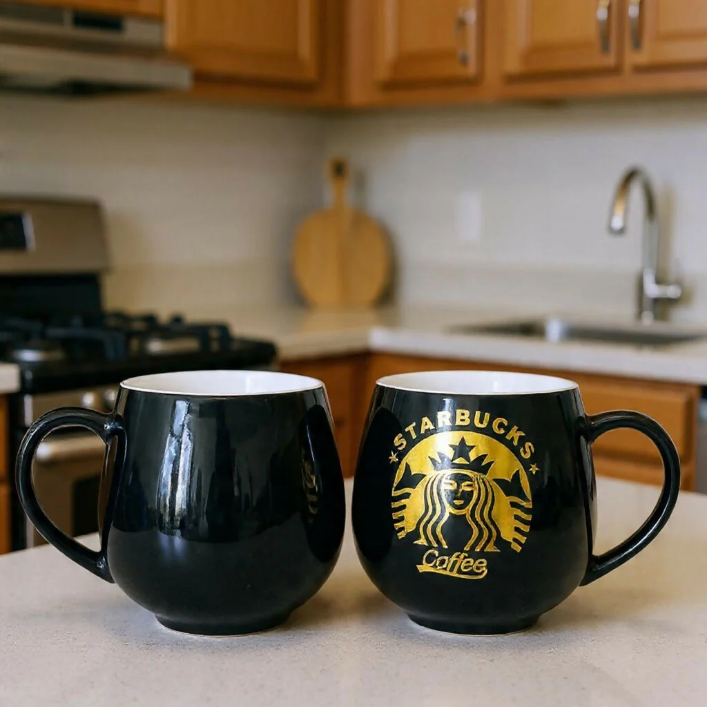 Coffee Theme Printed Ceramic Mug with Handle 1 Piece - Image 3