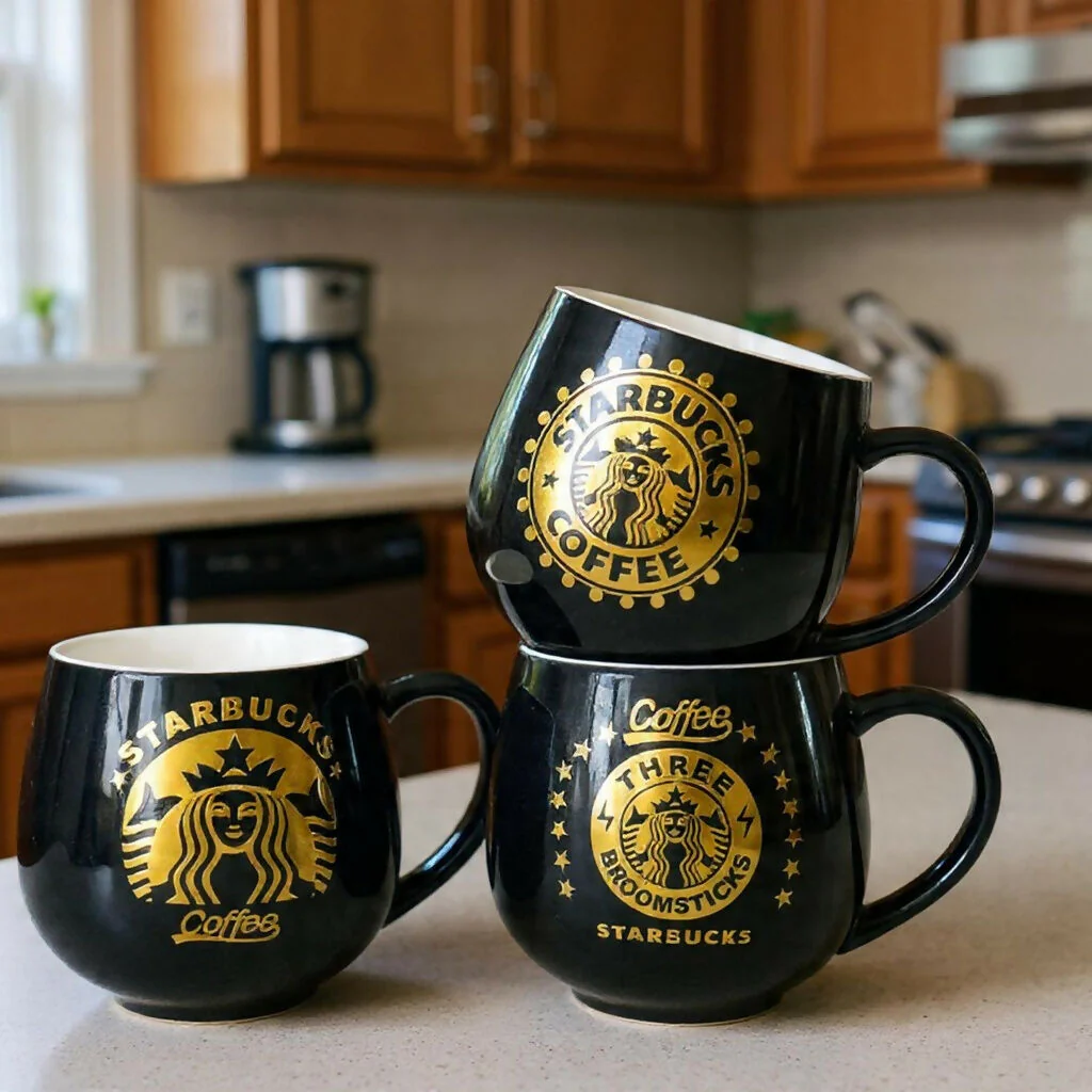 Coffee Theme Printed Ceramic Mug with Handle 1 Piece - Image 4