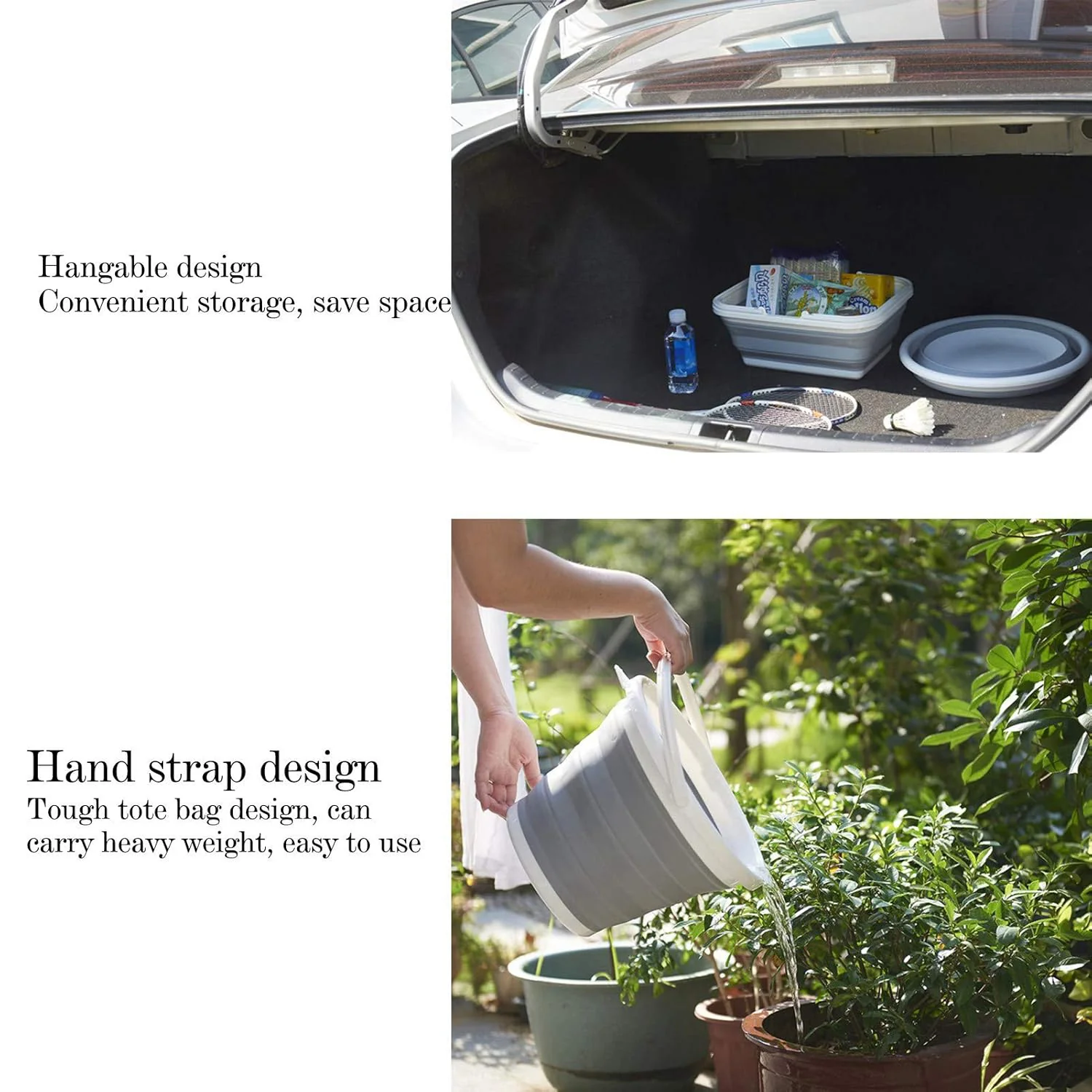 Collapsible Folding Bucket for Cleaning, Car Wash & Travel (1 Pc / 23x16 Cm) - Image 3