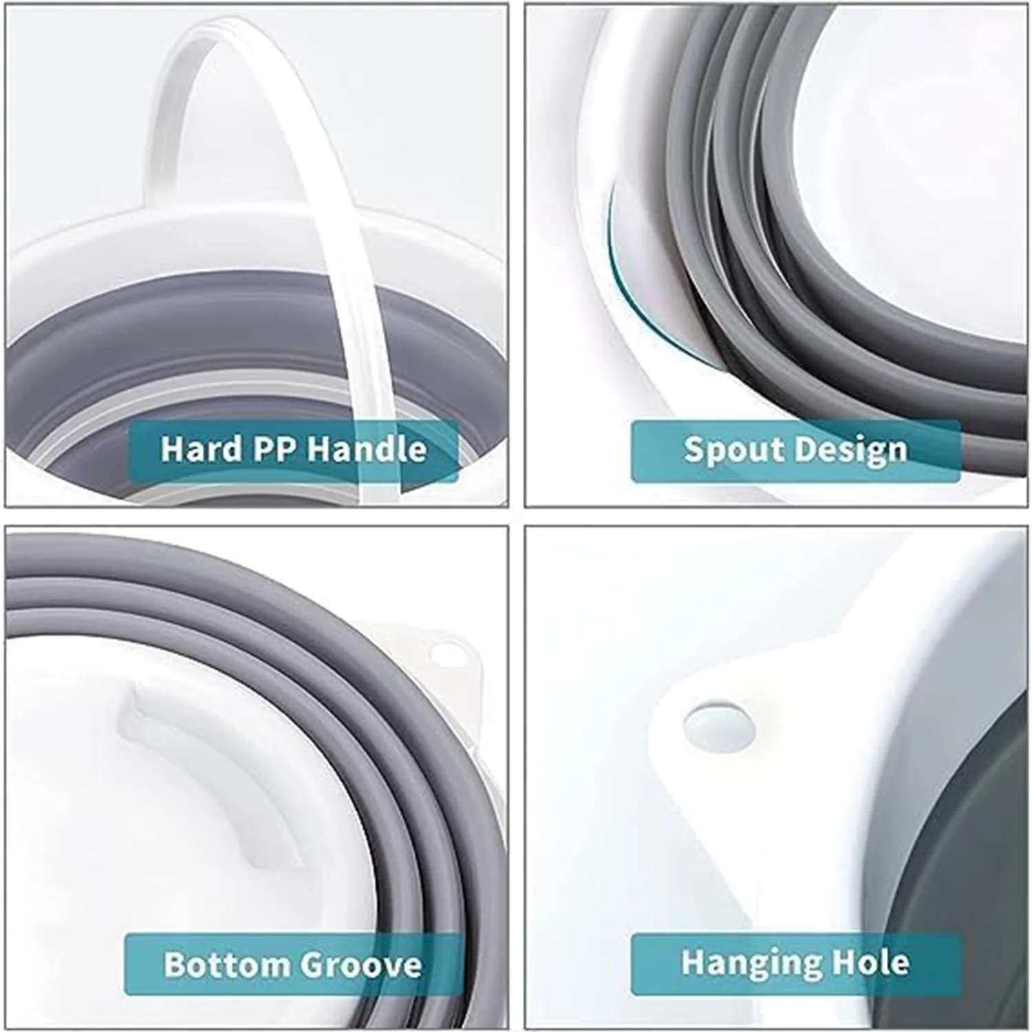 Collapsible Folding Bucket for Cleaning, Car Wash & Travel (1 Pc / 23x16 Cm) - Image 4