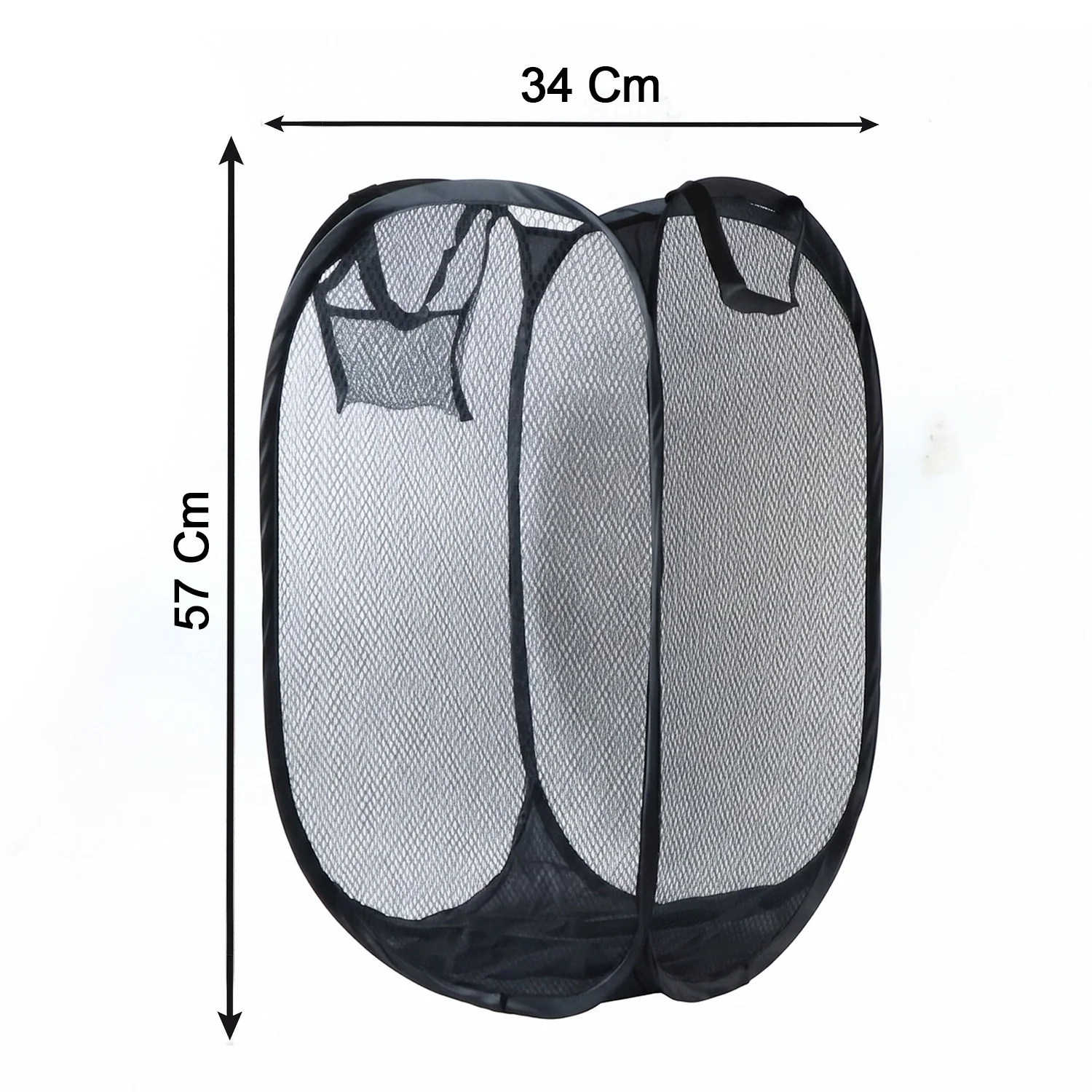 Collapsible Mesh Laundry Hamper Portable Clothes Storage Basket(1 Pc,34x34x57cm) - Image 6