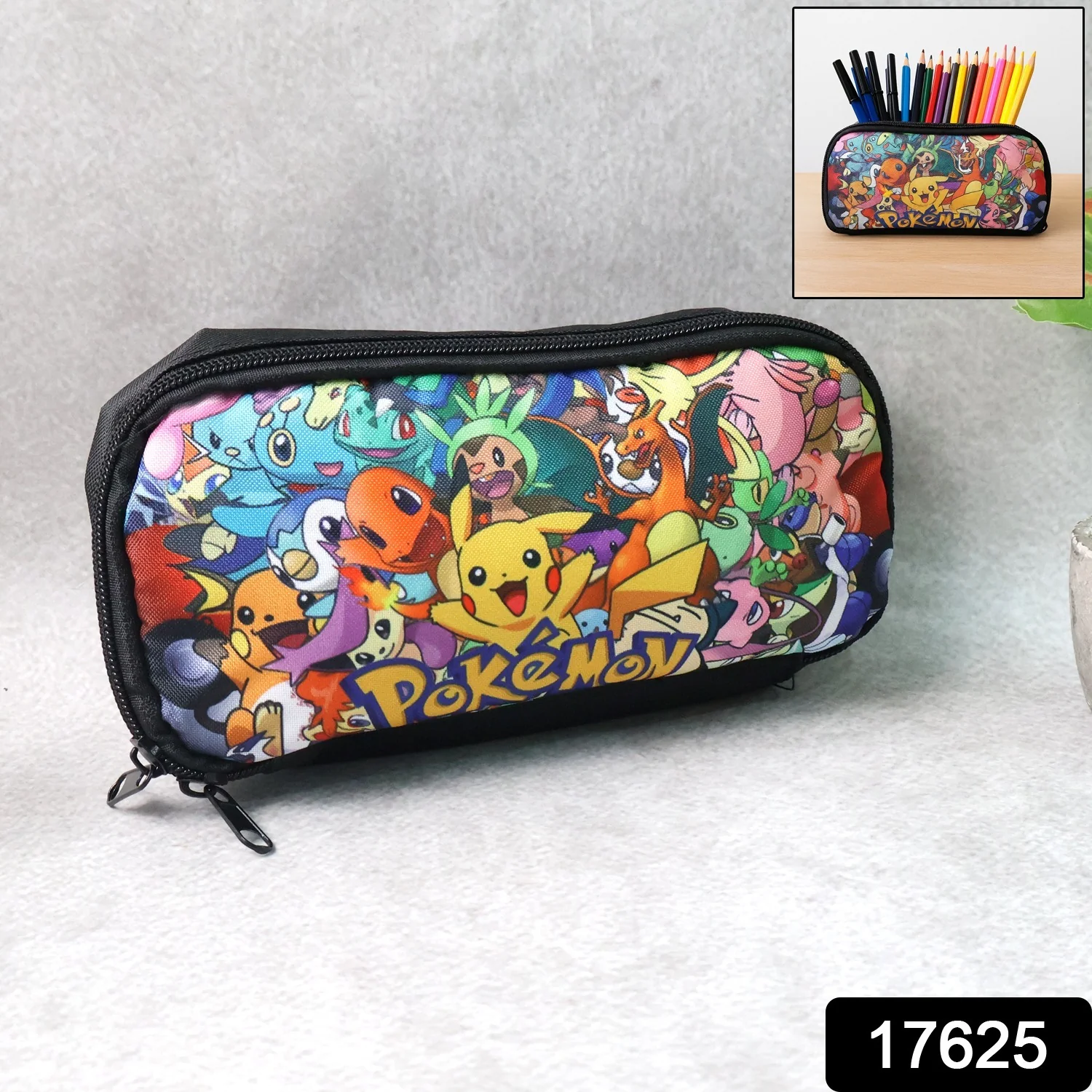Colorful Cartoon Printed Pencil Pouch for Kids (1 Pc) - Image 2