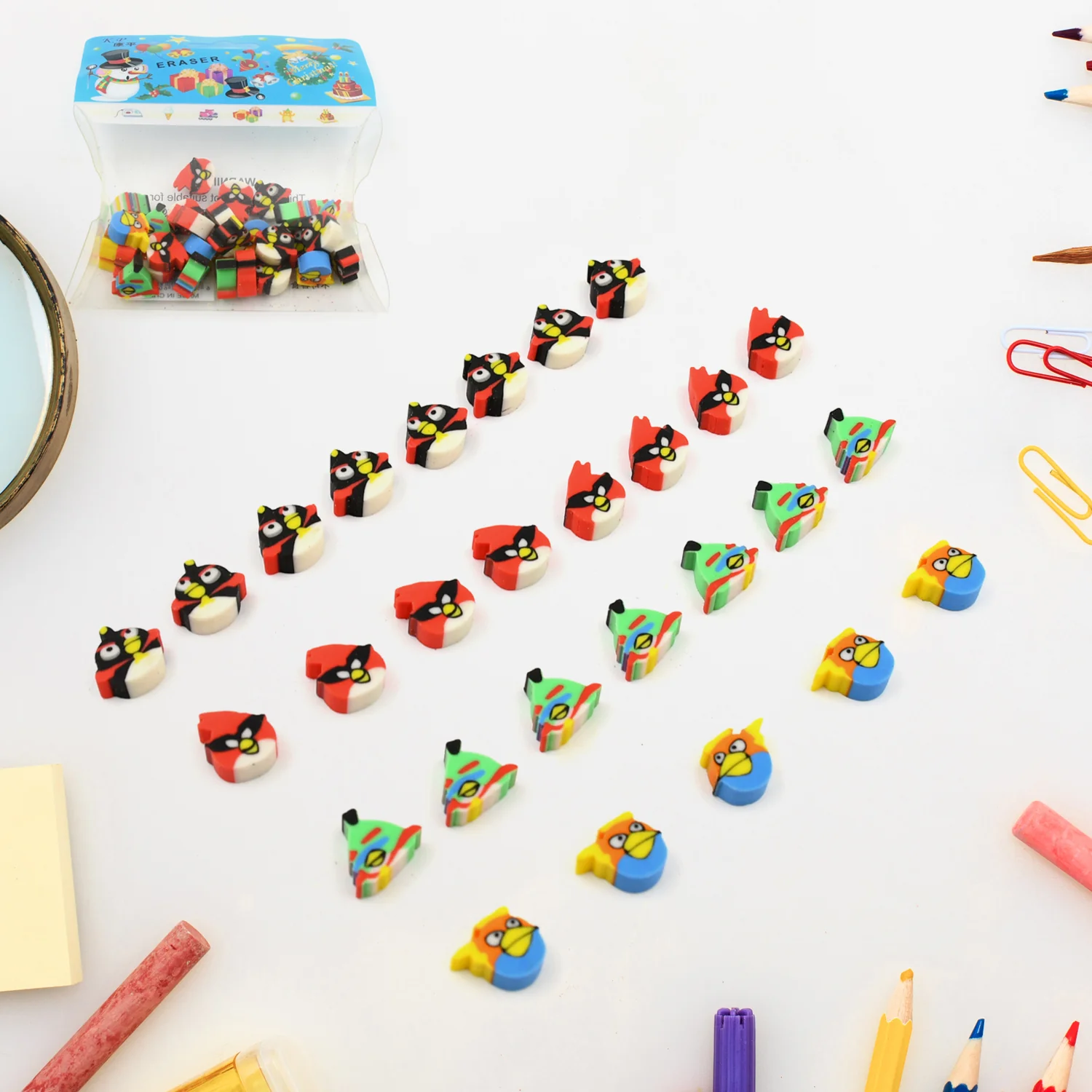 Colorful Novelty Eraser Set for Kids and Gifts (28 Pcs In 1 Packet) - Image 8