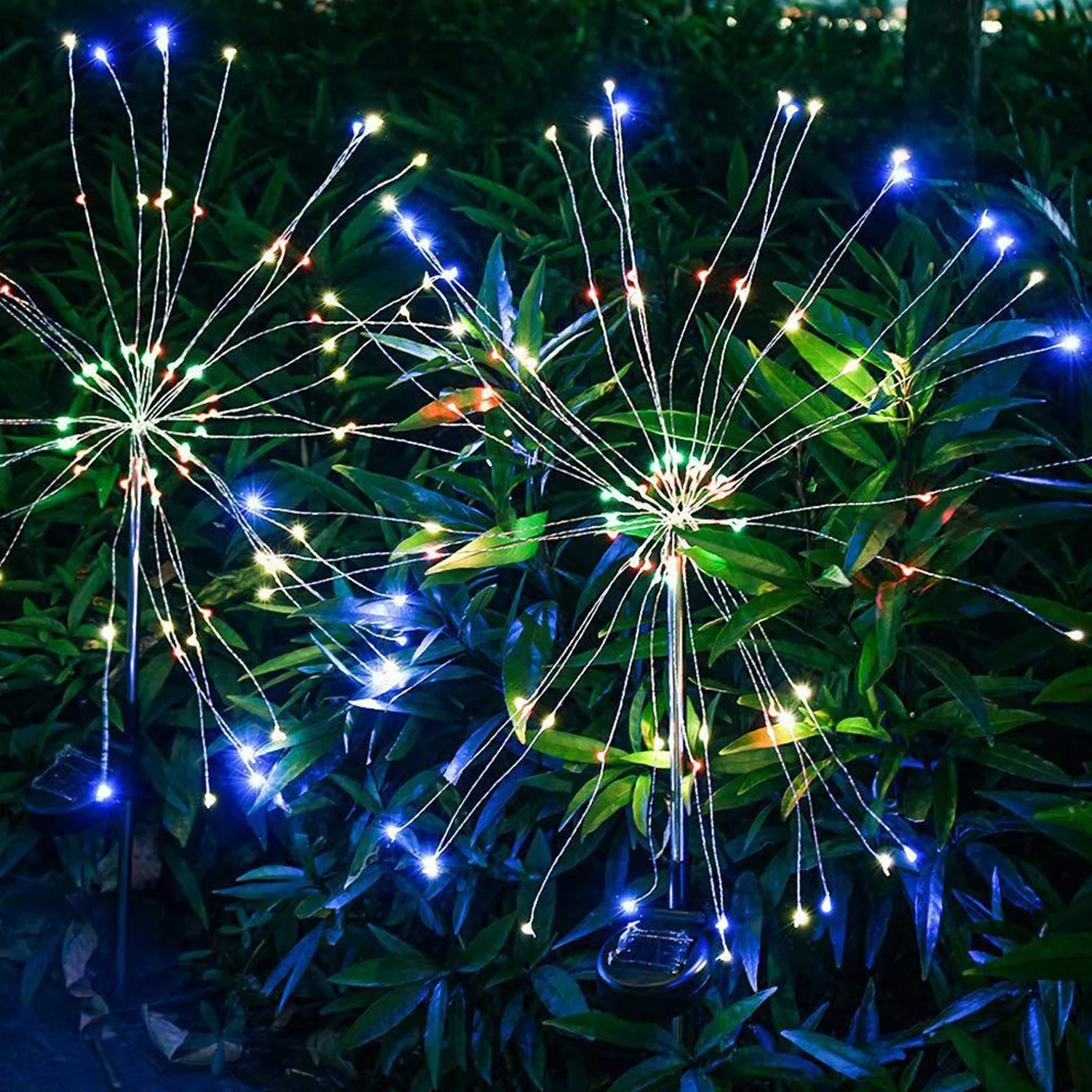 Colorful Multi Led Outdoor Solar Garden Lights (2 Pcs Set) - Image 3