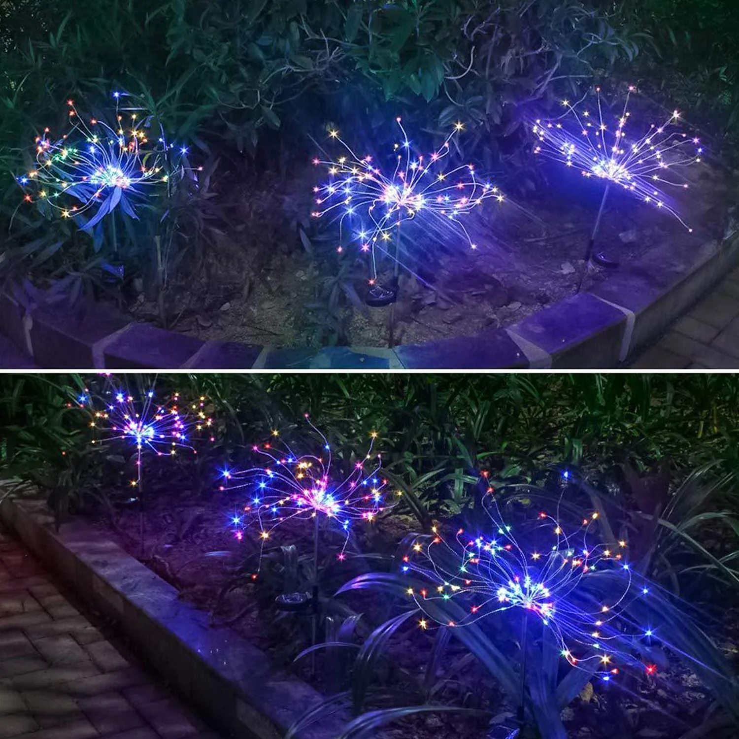 Colorful Multi Led Outdoor Solar Garden Lights (2 Pcs Set) - Image 7