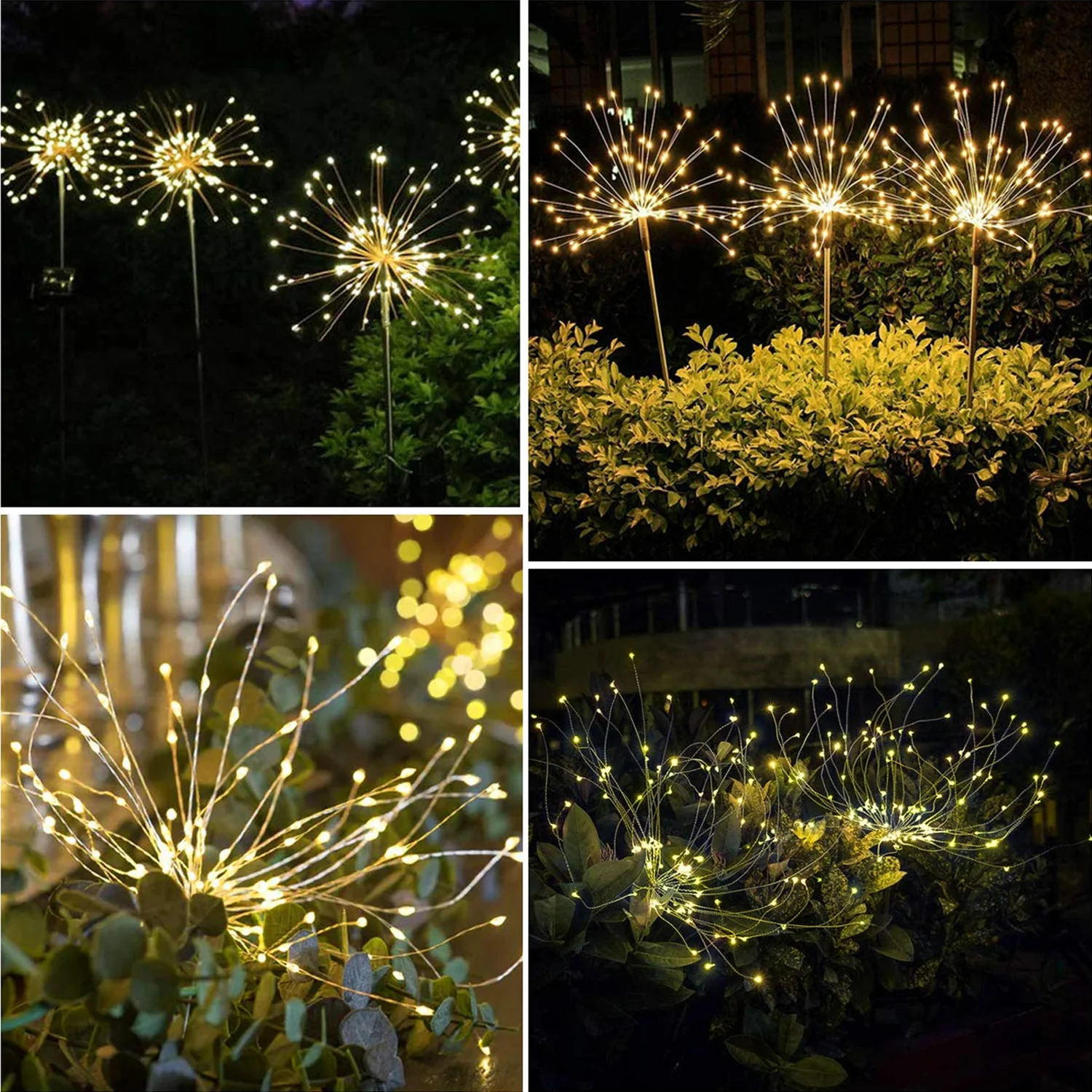 Colorful Multi Led Outdoor Solar Garden Lights (4 Pcs Set) - Image 5