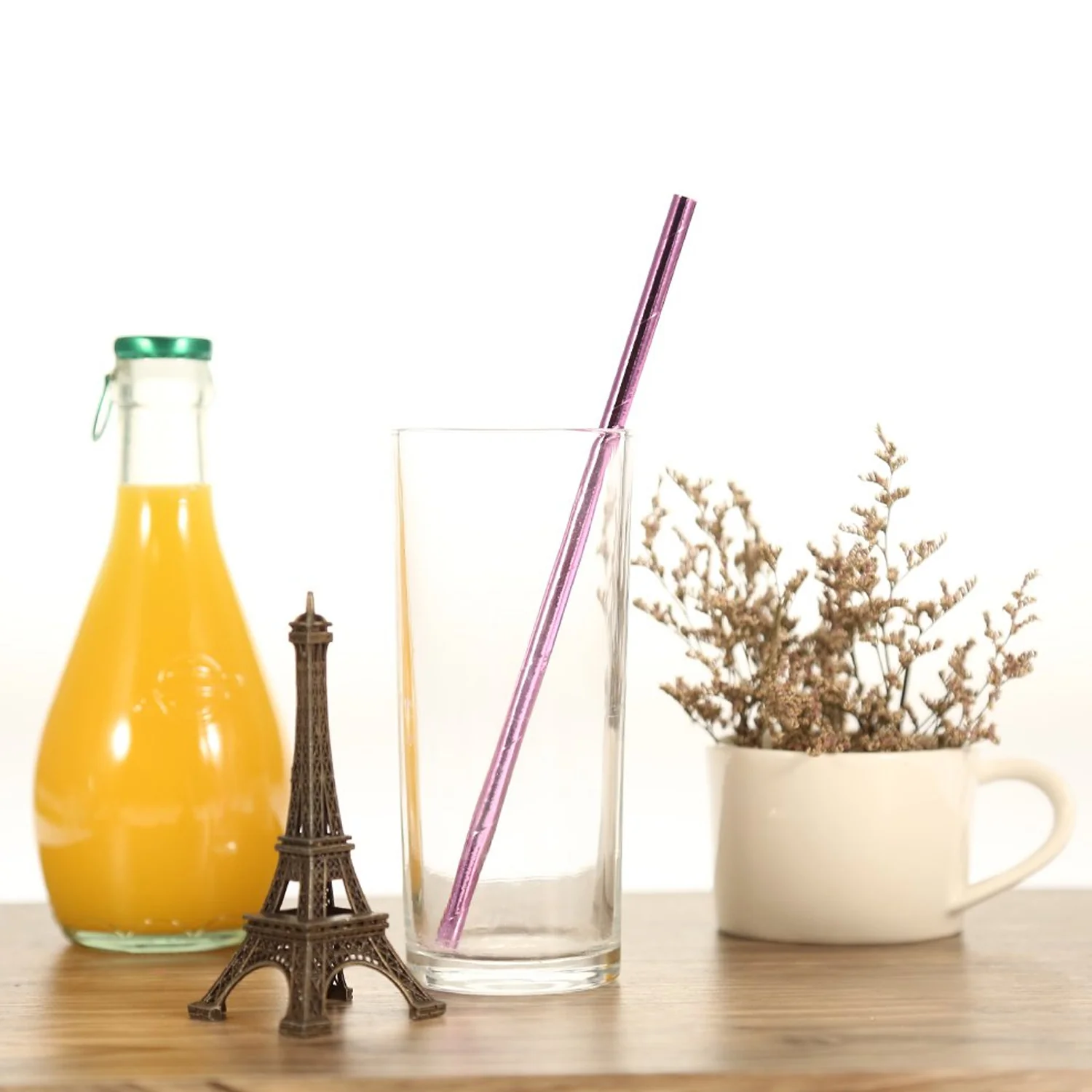 Home Paper Straws Durable & Eco-Friendly Colorful - Drinking Straws & Party Decoration Supplies, Adorable Solid Color Food Grade Paper Straws for Birthday, Wedding, Baby Shower Celebration (25 Pcs Set) - Image 7