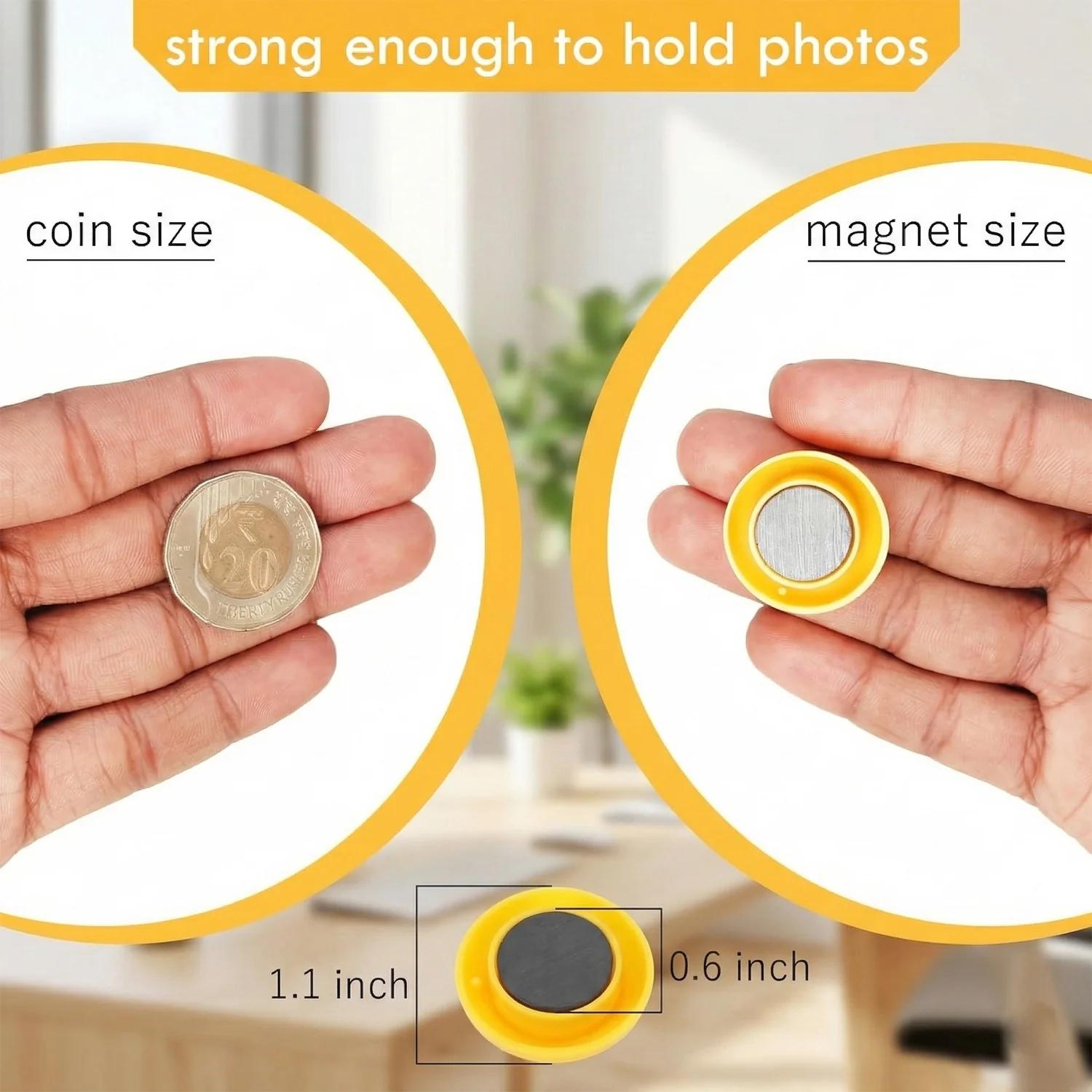 Colorful Round Refrigerator Magnets Set (12 Pc Set) - Image 7