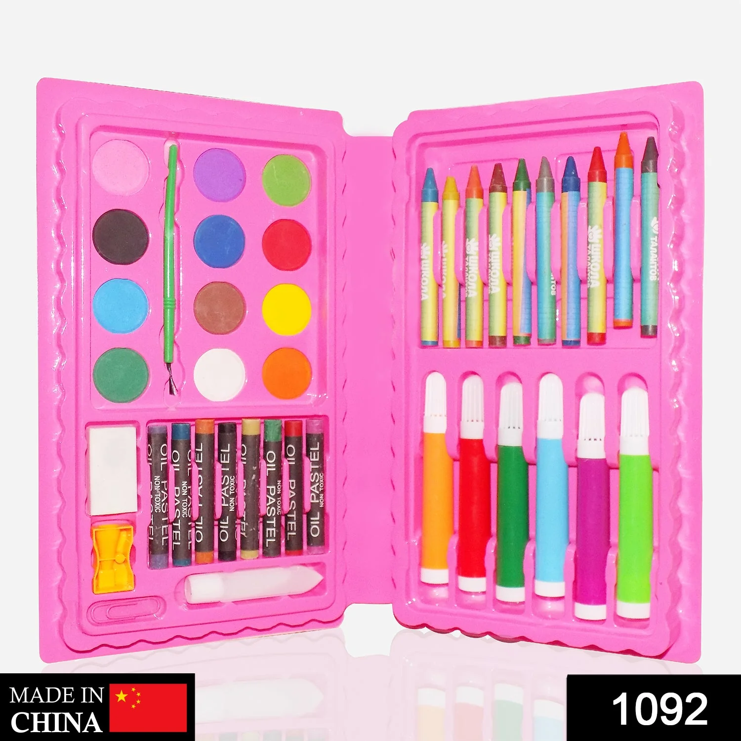 Art and Craft Color Kit (Crayons, Water Color, Sketch Pens) - 42 Pcs - Image 2