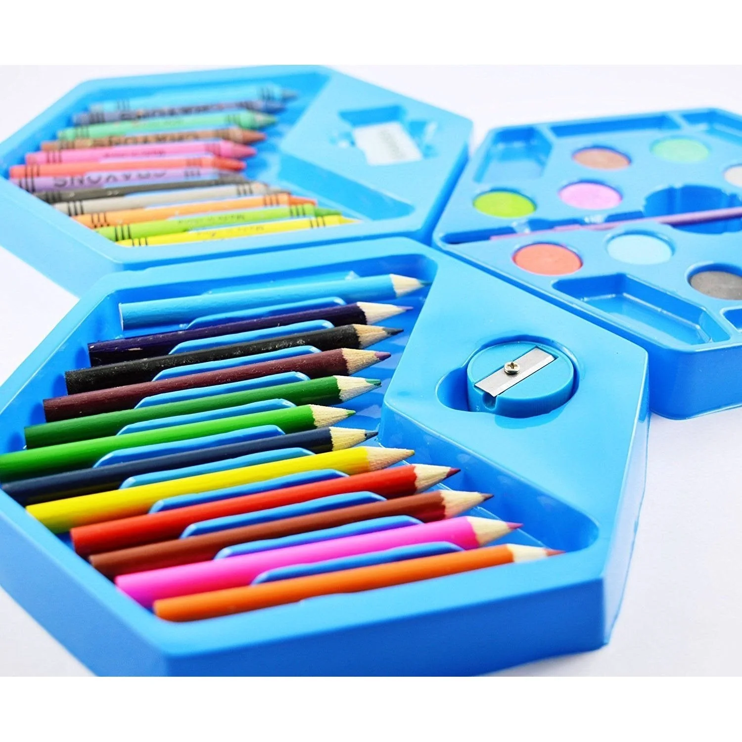 46 Pcs Plastic Art Colour Set with Color , Crayons, Oil Pastel and Sketch Pens - Image 5