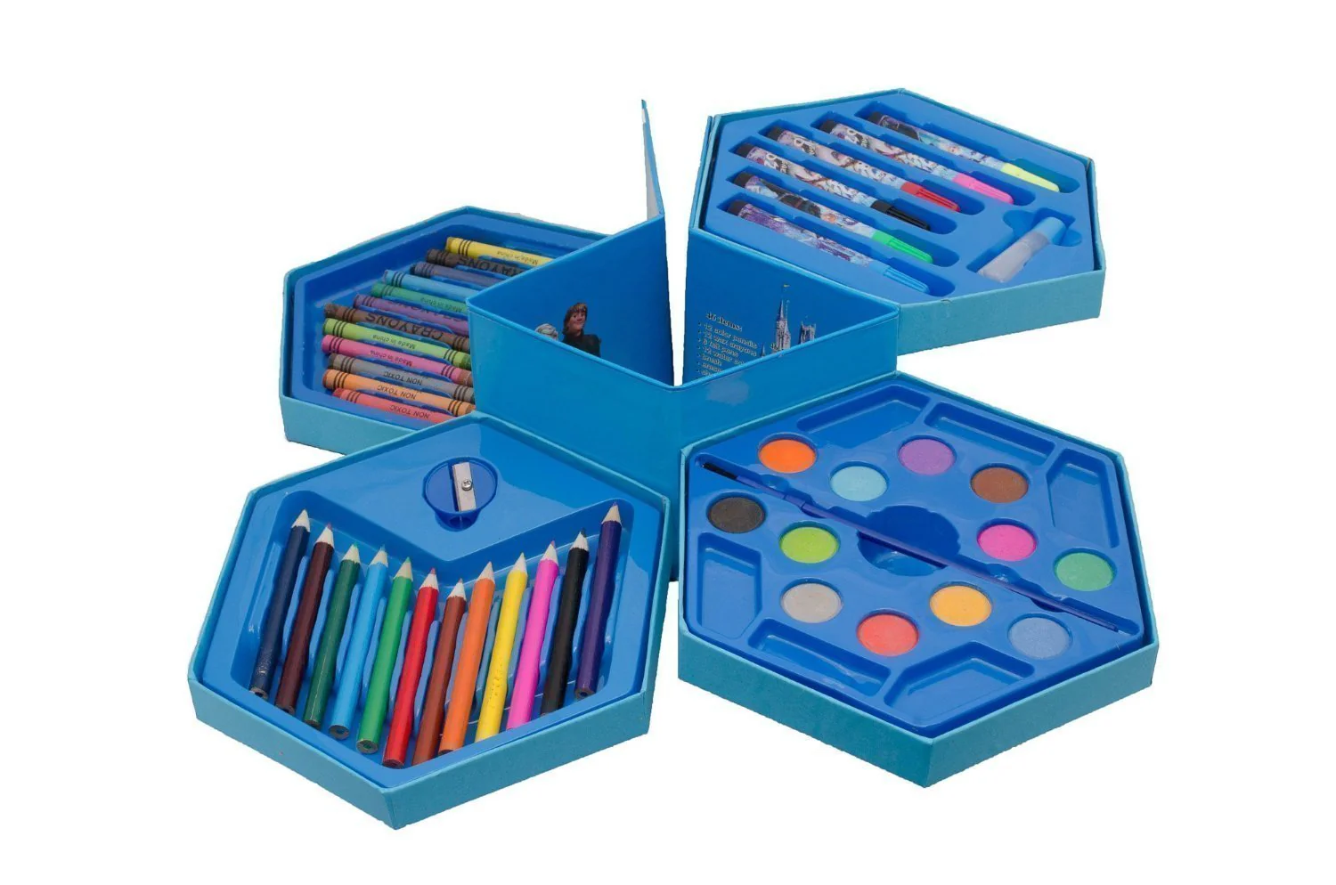 46 Pcs Plastic Art Colour Set with Color , Crayons, Oil Pastel and Sketch Pens - Image 6
