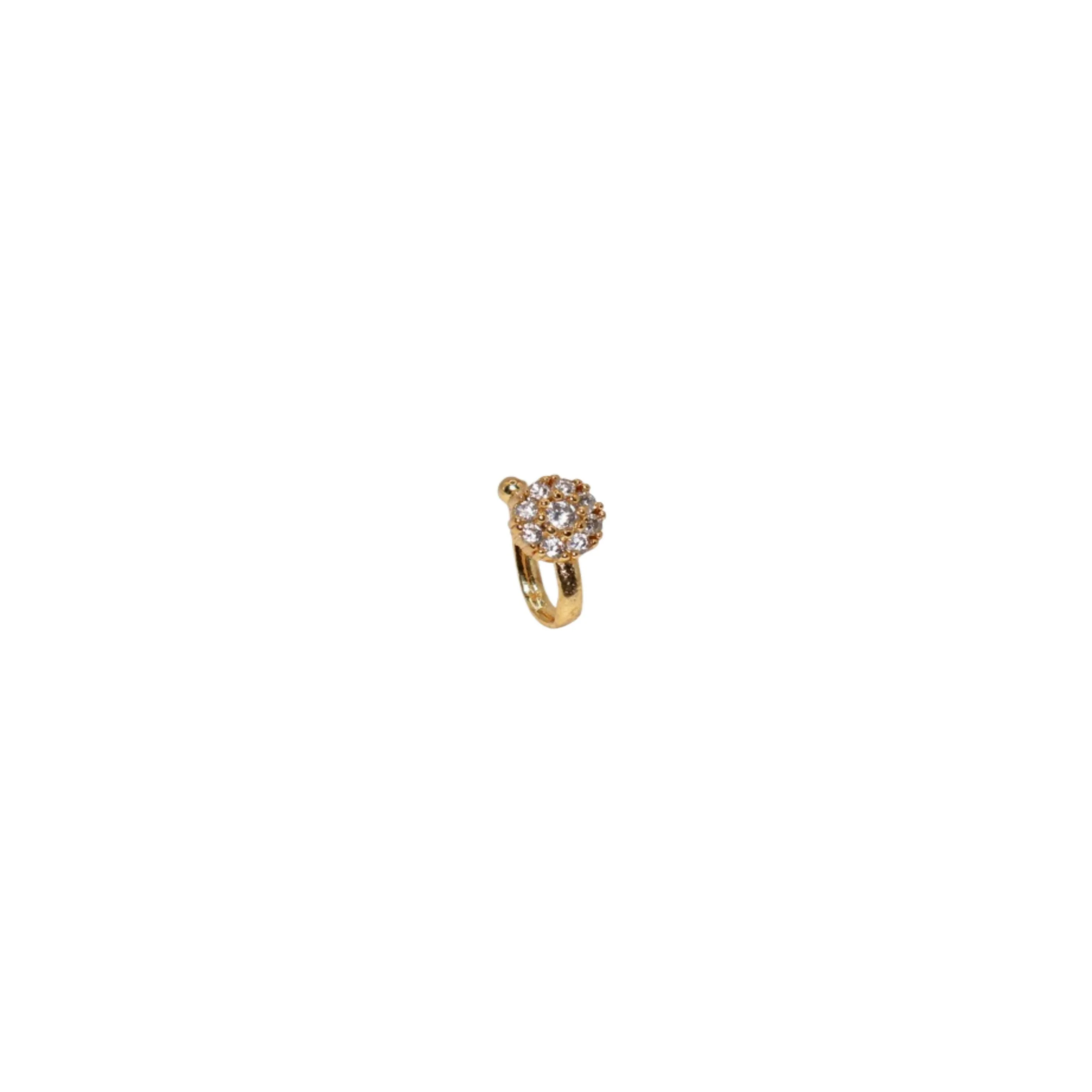 Combo Clip Nose Pin: Gold/Silver Finish, No Piercing Combo Pack of 2 - Image 2