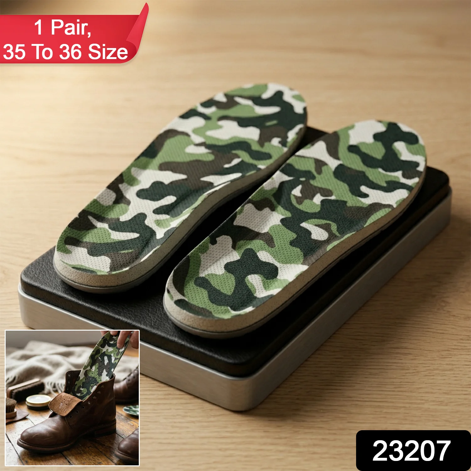 Lightweight Printed Foot Insoles for Daily Use (1 Pair, 35 to 36 Size) - Image 2