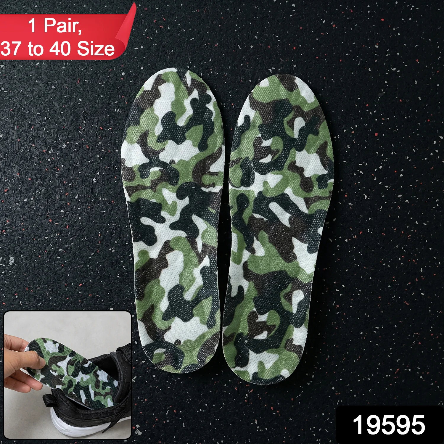 Comfort Fit Shoe Insole Cushion Pads (1 Pair, 37 To 40 Size) - Image 2