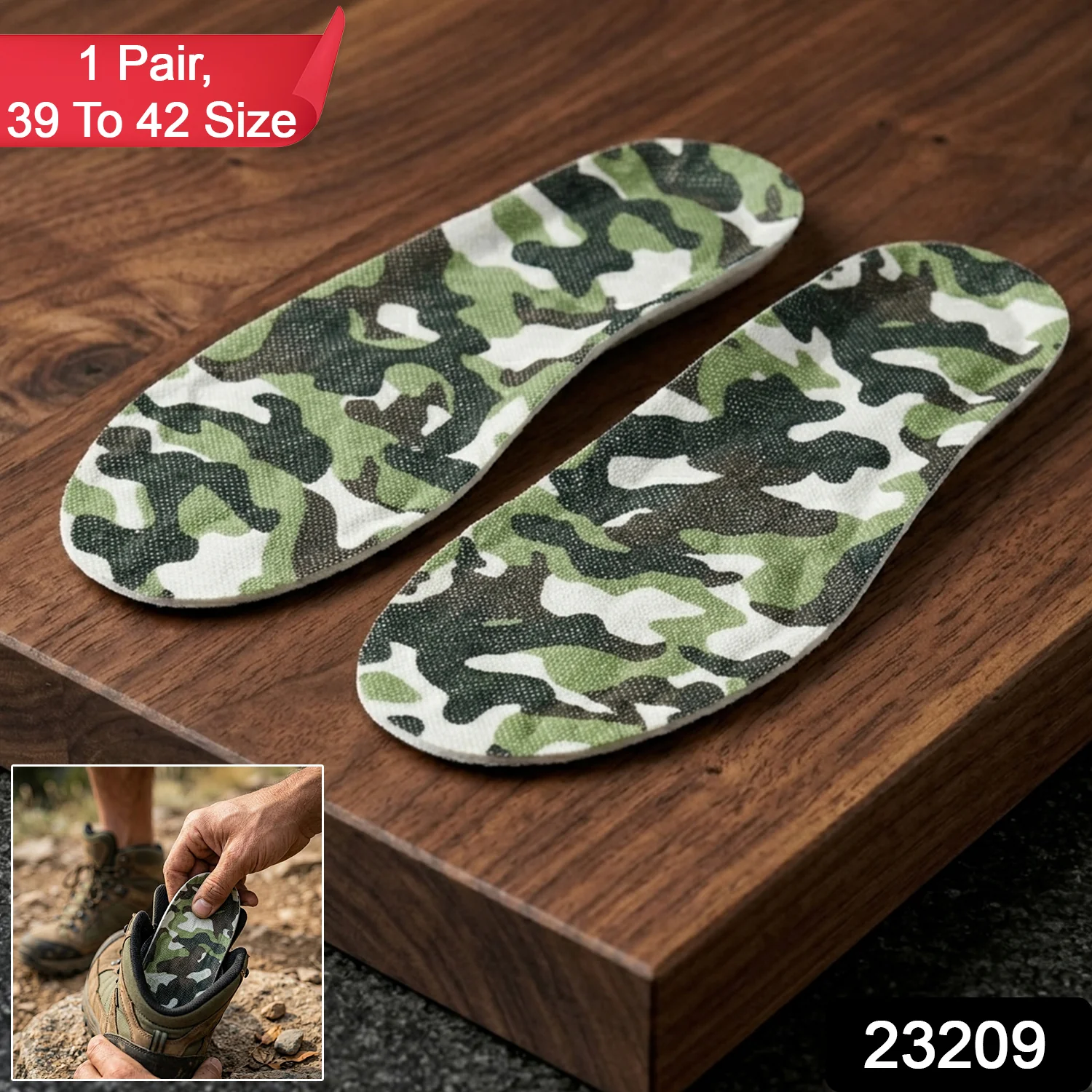 Flexible Shock Absorbing Shoe Insoles for Shoes (1 Pair, 39 to 42 Size) - Image 2