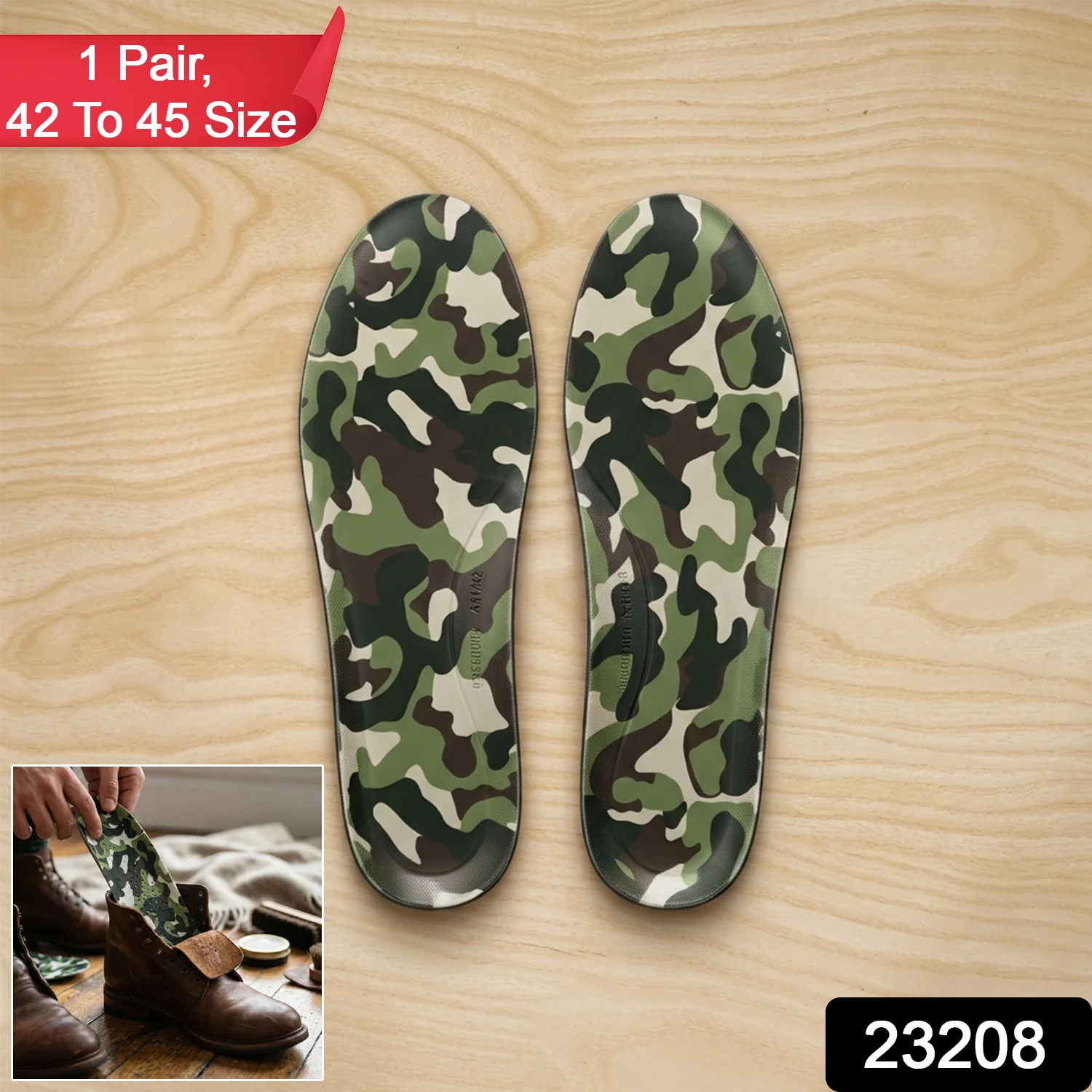 Premium Cushion Support Insoles for Shoes (1 Pair, 42 to 45 Size) - Image 2