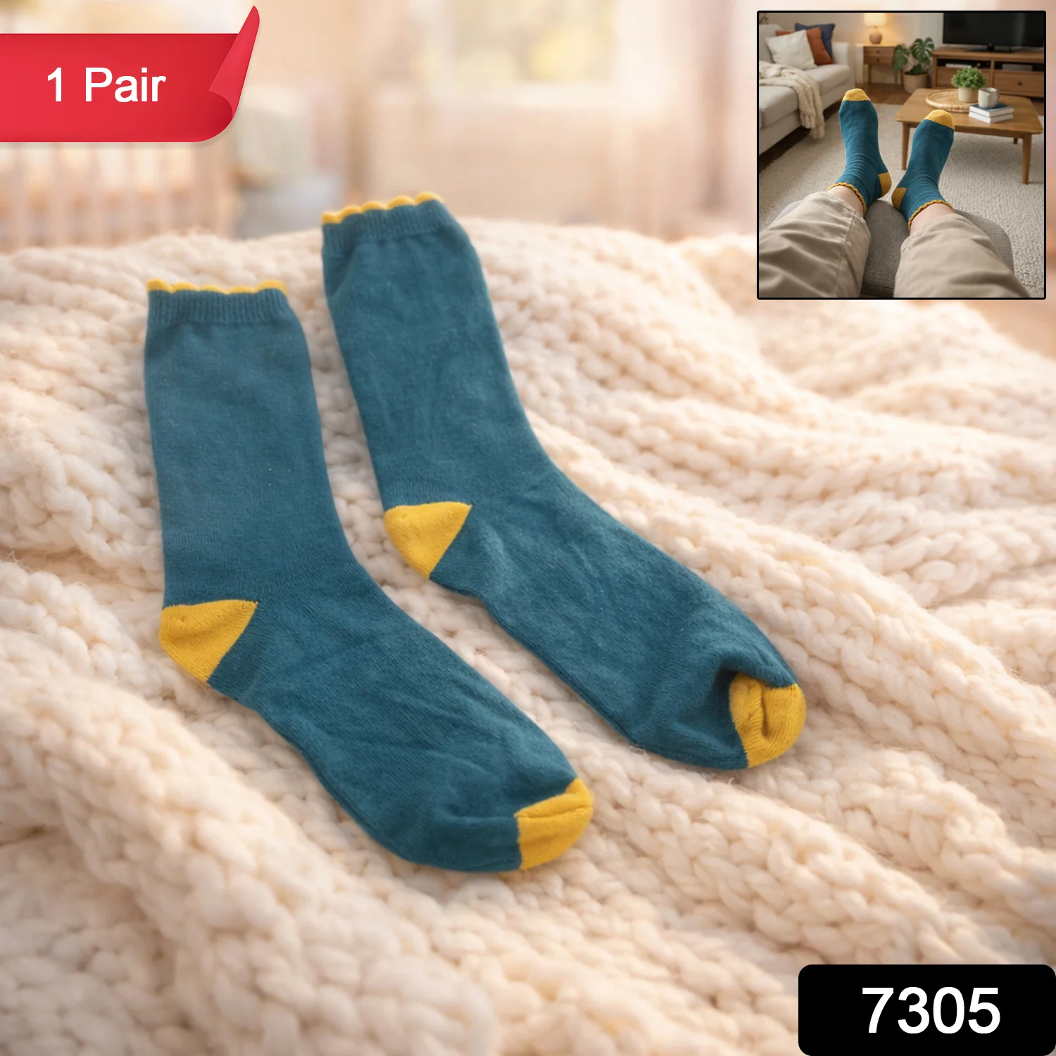 Comfortable Cotton Ankle Socks for Men and Women (1 Pair) - Image 2
