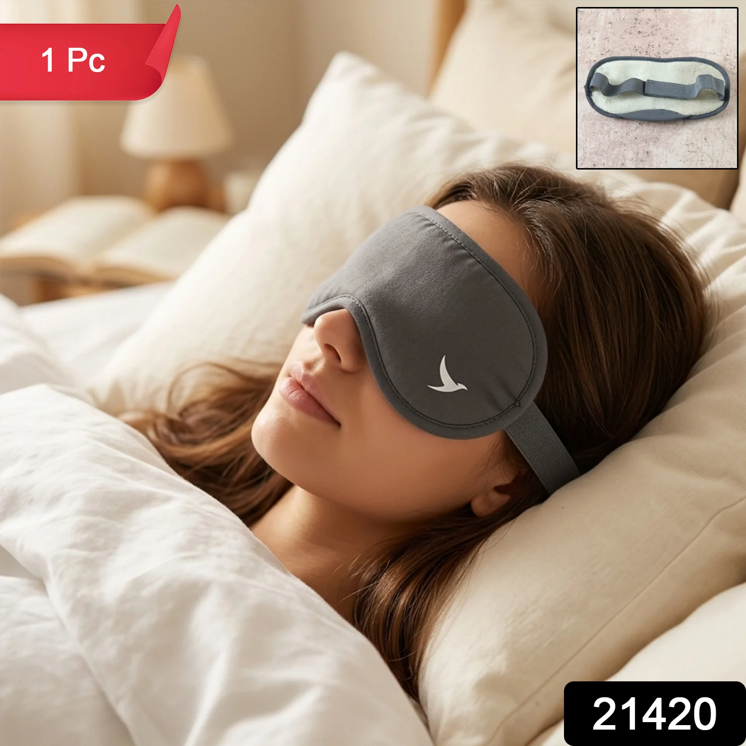 Comfortable Soft Sleep Eye Mask (1 Pc) - Image 2