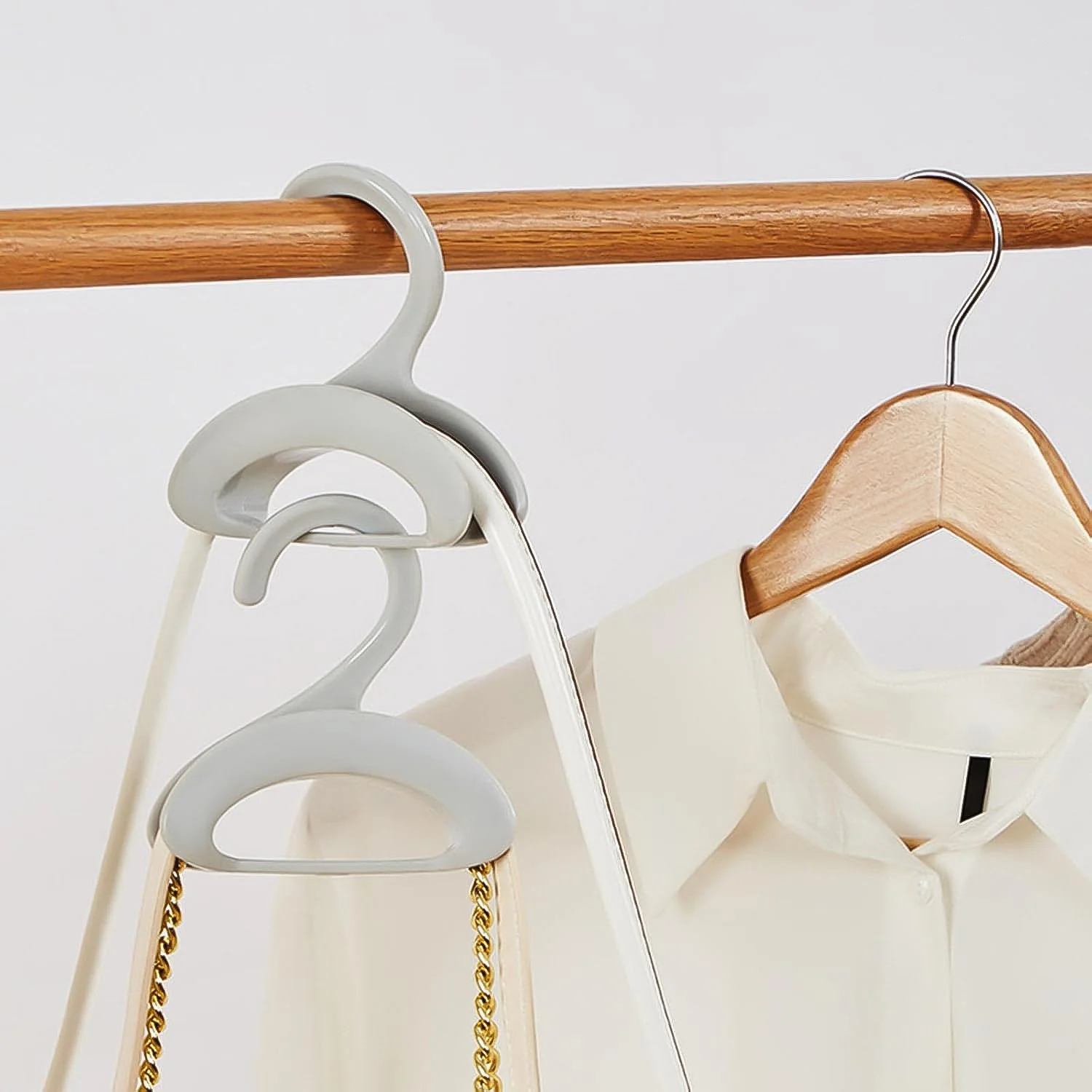 Compact Dual-Slot Multi-Purpose Plastic Hook Hanger (1 Pc) - Image 3