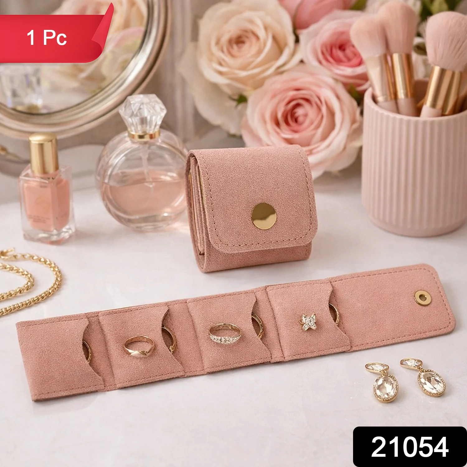 Compact Foldable Jewelry Storage Pouch / Wallet (1 Pc) - Image 2
