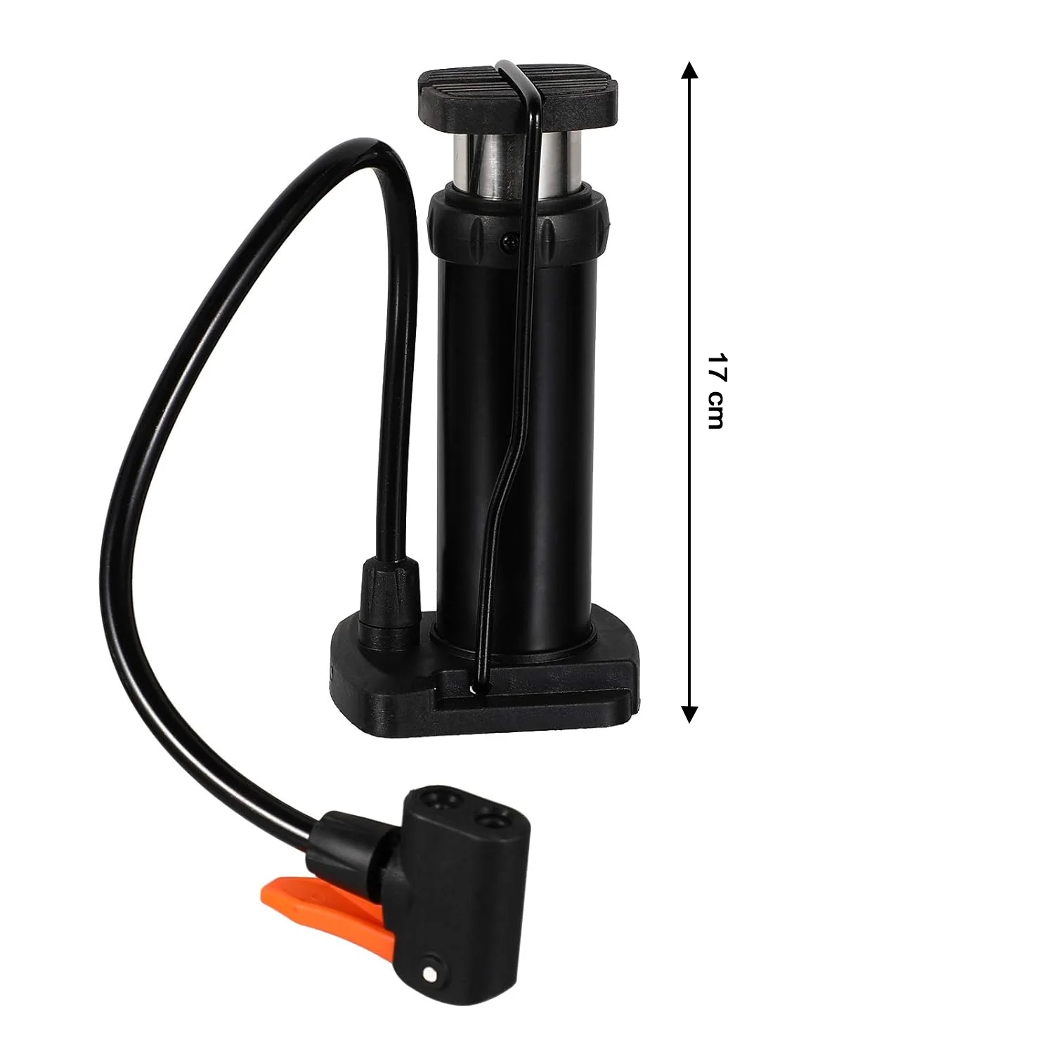 Compact Mini Foot-Operated Air Pump with Hose & Locking Valve Head - Image 9