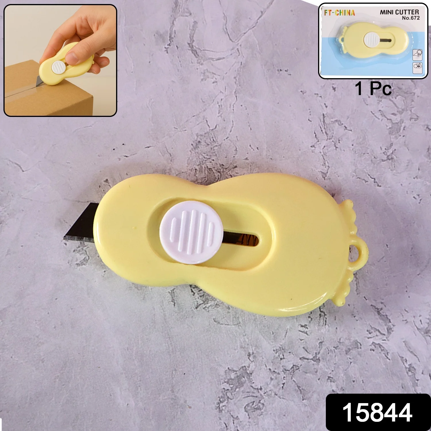 Compact Mini Safety Cutter with Retractable Blade - (1 Pc) - Image 2